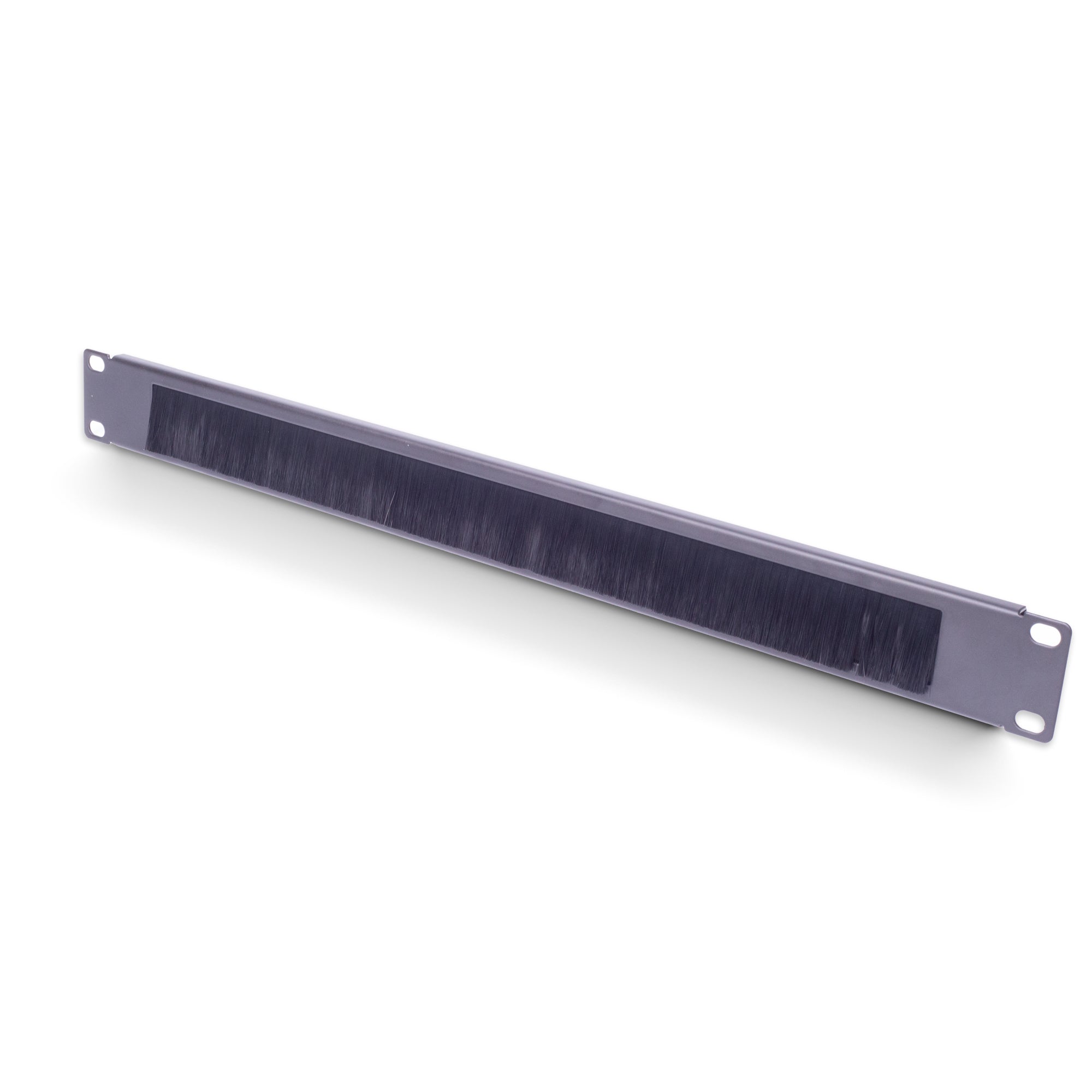 PKnight 1U Rack Brush Panel, 19 Inch Cable Pass-Through Blank Panel with Brush Strip, Black Metal Rack Cable Management Panel for Server, Network, Audio and AV Cabinets