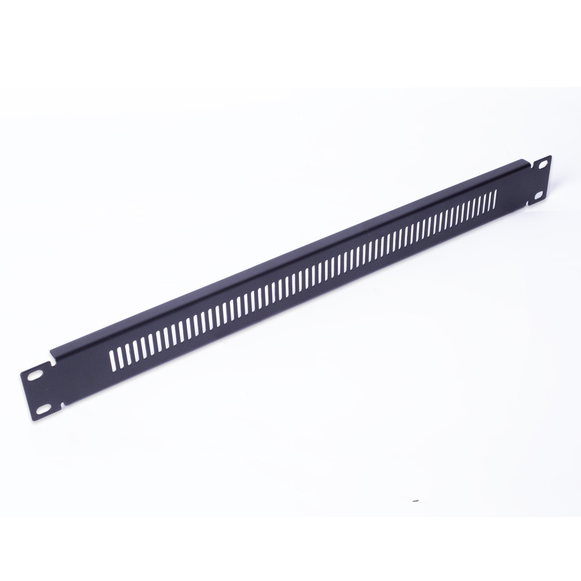 PKnight 1U 19 Inch Vented Rack Panel, Black Metal Slotted Blank Spacer for Server, Network, Audio, Lighting and AV Cabinets
