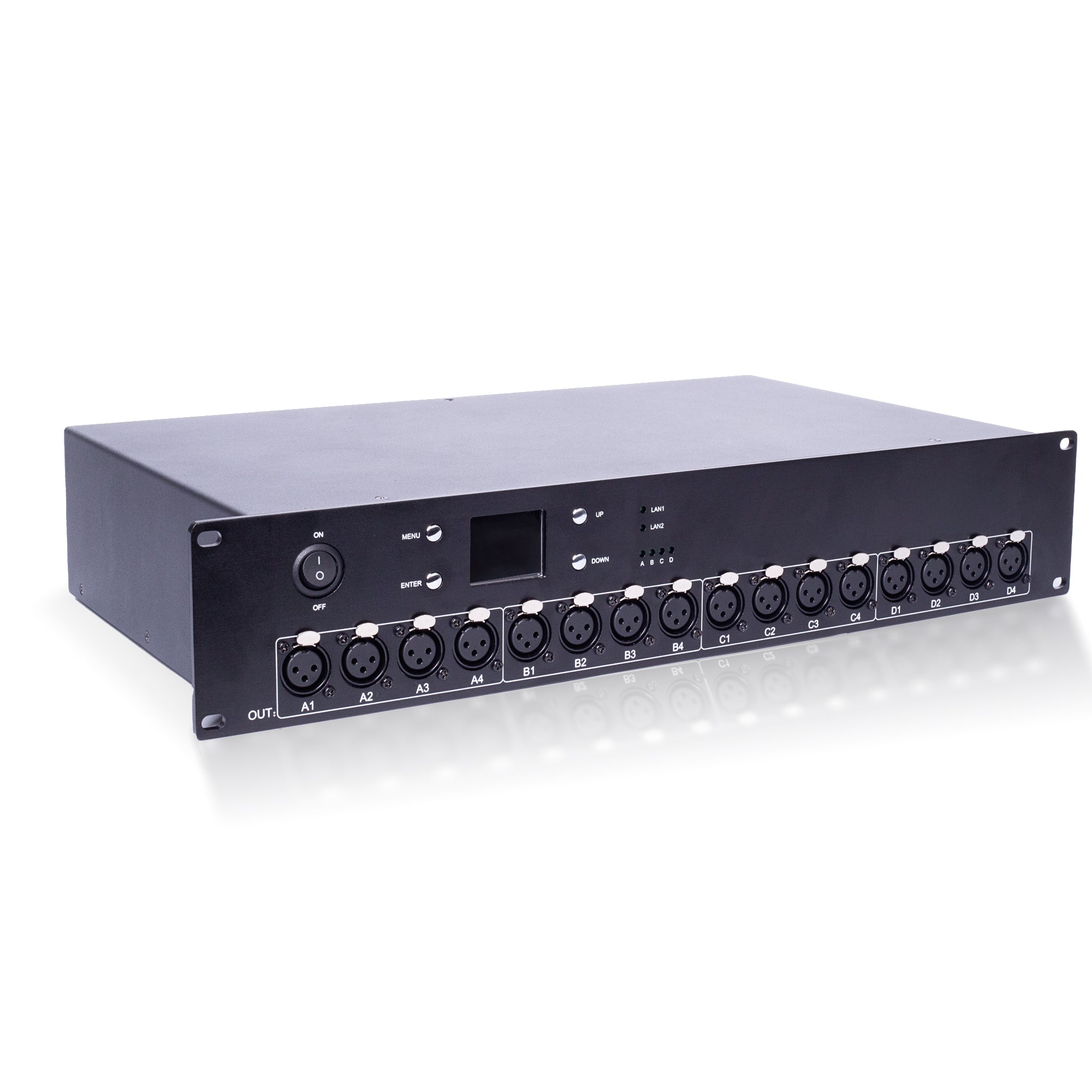 4Universe-16 DMX Interface Box, Art-Net/sACN, 256 Universes, 4-Universe Output, 16 Opto-Isolated DMX512 Ports