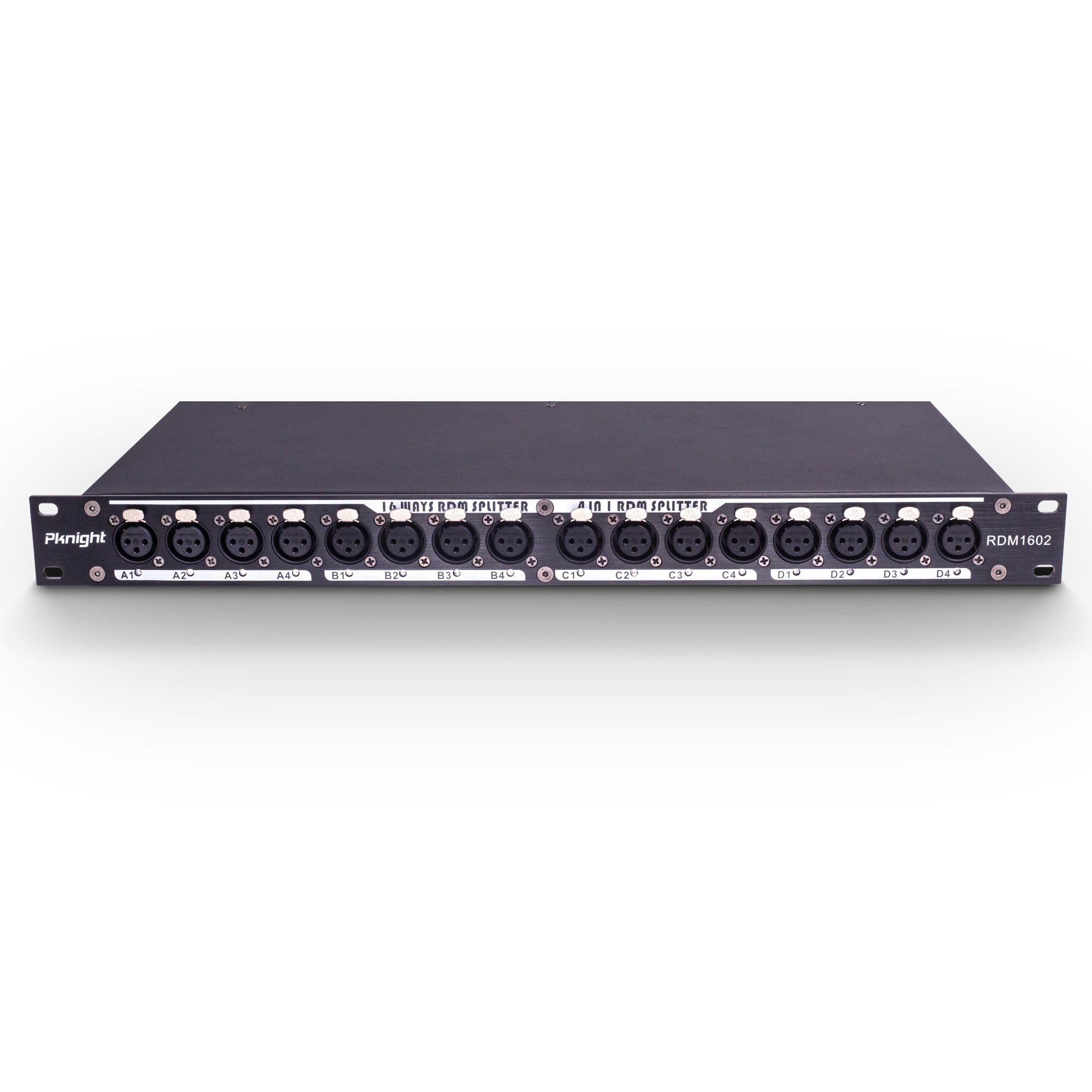 Pknight 16-Channel DMX & RDM Signal Splitter, Optically Isolated DMX Distributor with RDM Switch, Termination & LED Indicators RDM1602
