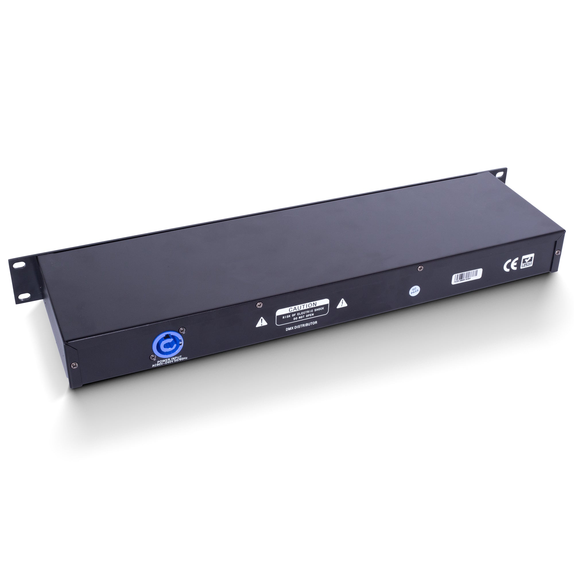 PKnight CA8802-S 8-Channel DMX Signal Amplifier, DMX512 Splitter Distributor with 8 Isolated Outputs, 1 Input and 1 Thru Output, 3-Pin XLR, 19-Inch 1U Rack Mount, AC 90-240V for Stage Lighting Control