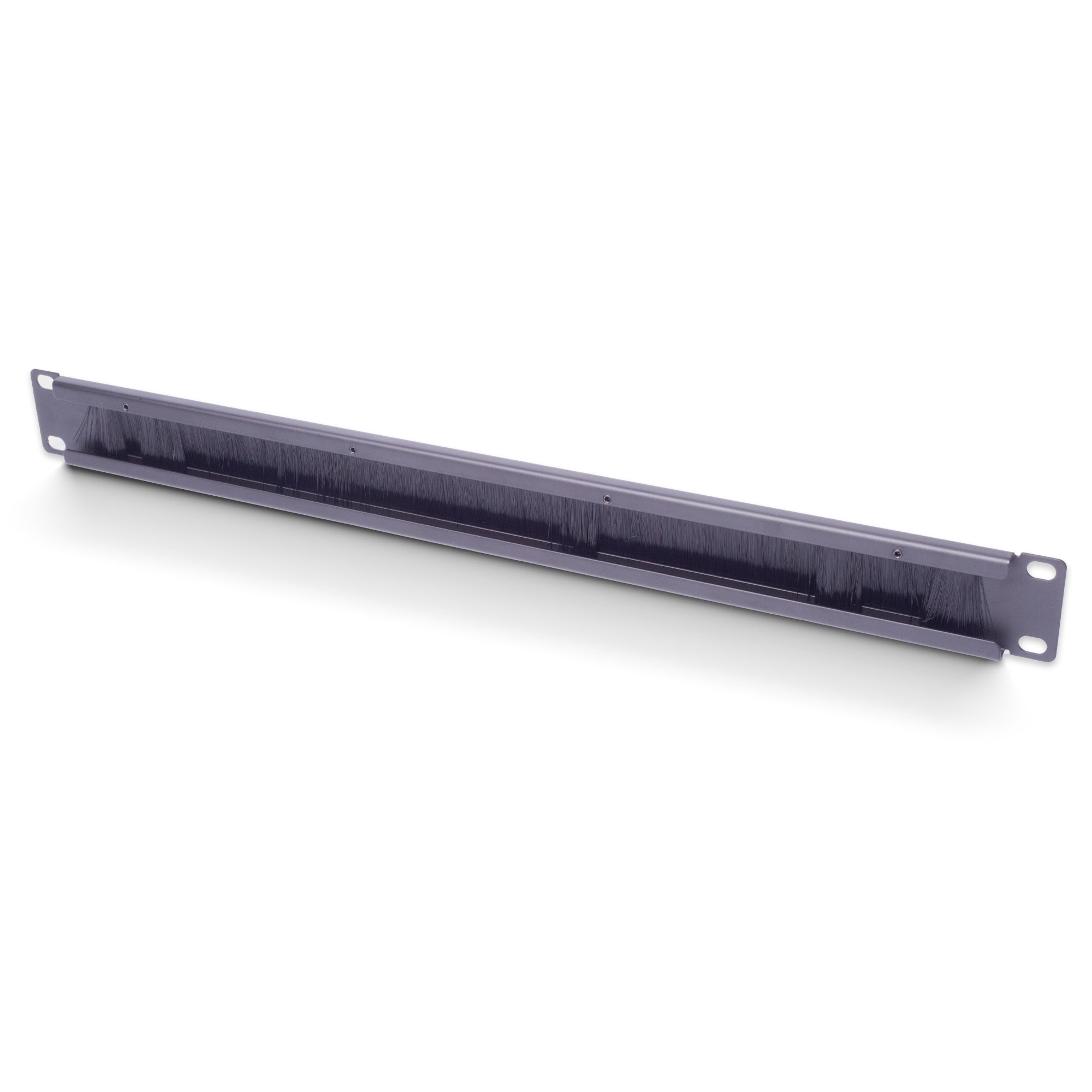 PKnight 1U Rack Brush Panel, 19 Inch Cable Pass-Through Blank Panel with Brush Strip, Black Metal Rack Cable Management Panel for Server, Network, Audio and AV Cabinets
