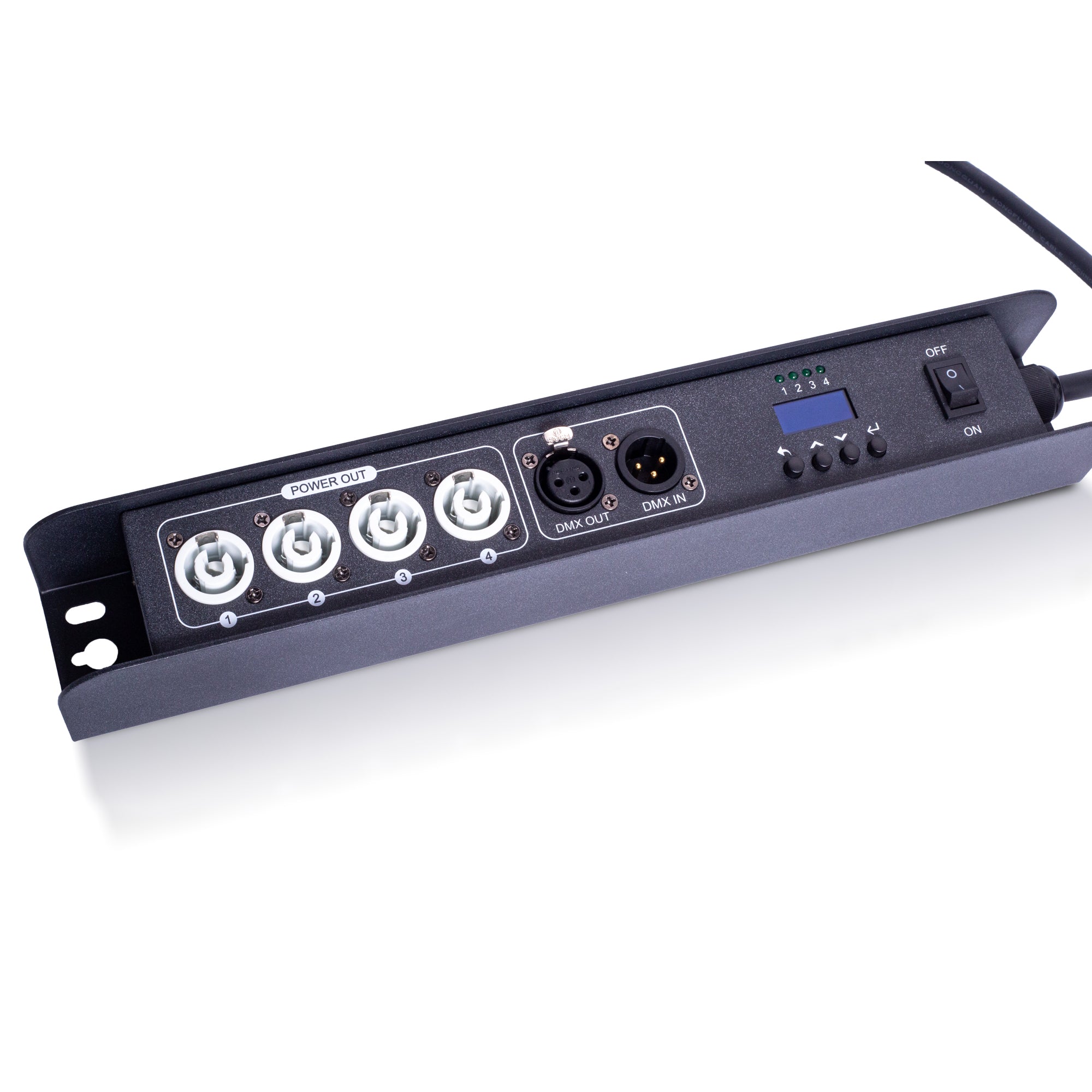 CP0402 4-Channel Power Sequencer Smart Switch, DMX512 RS485 Remote Power Controller for Stage Lighting,Audio Systems, DJEquipment and Smart Power Management