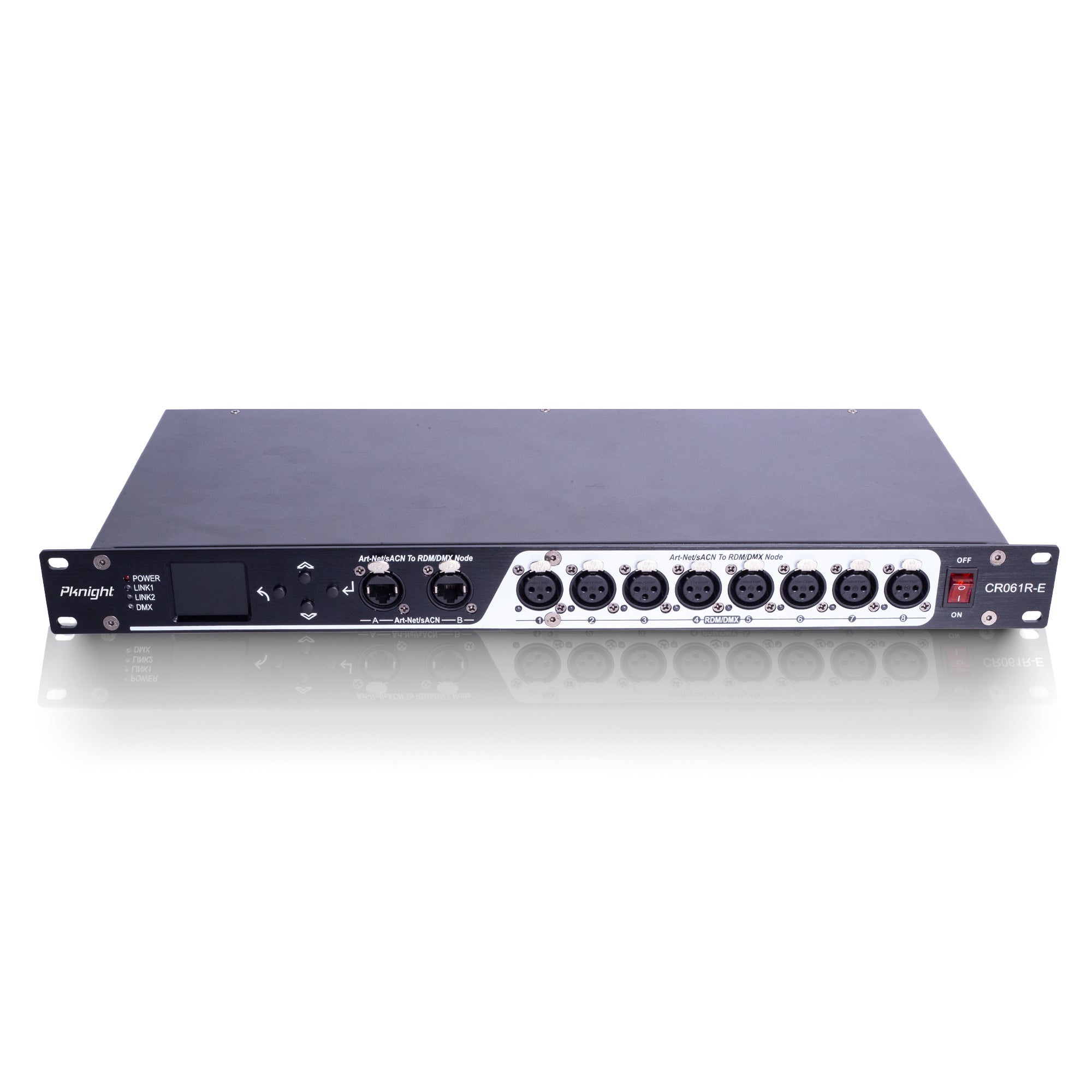 PKnight CR061R-E Art-Net/sACN to DMX512/RDM8-Port Node|Ethernet Lighting Controller|8DMXOutputs|RDM Remote Management