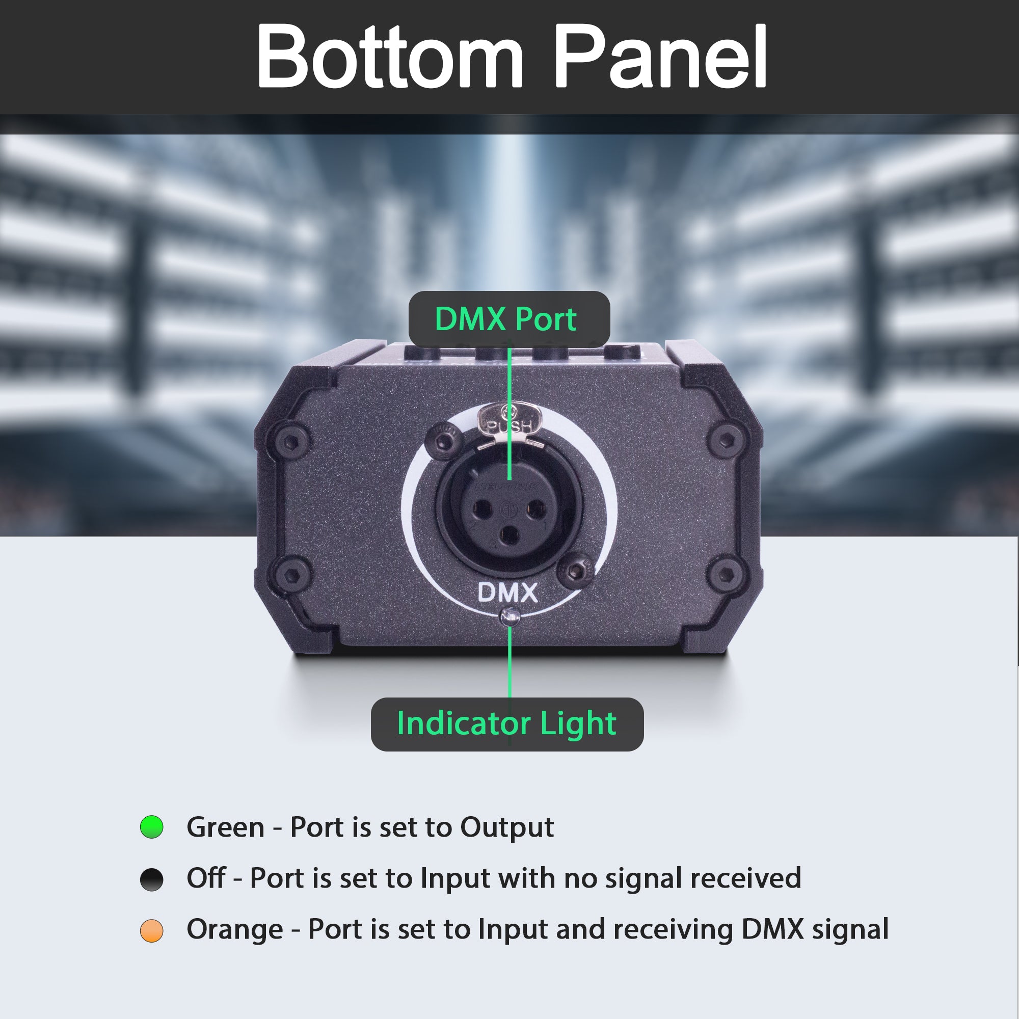 Pknight 1-Port Bi-Directional Art-Net/sACN to DMX512 Converter, a Compact Node with LED Display for Stage Lighting – CR011R MK II 3pin