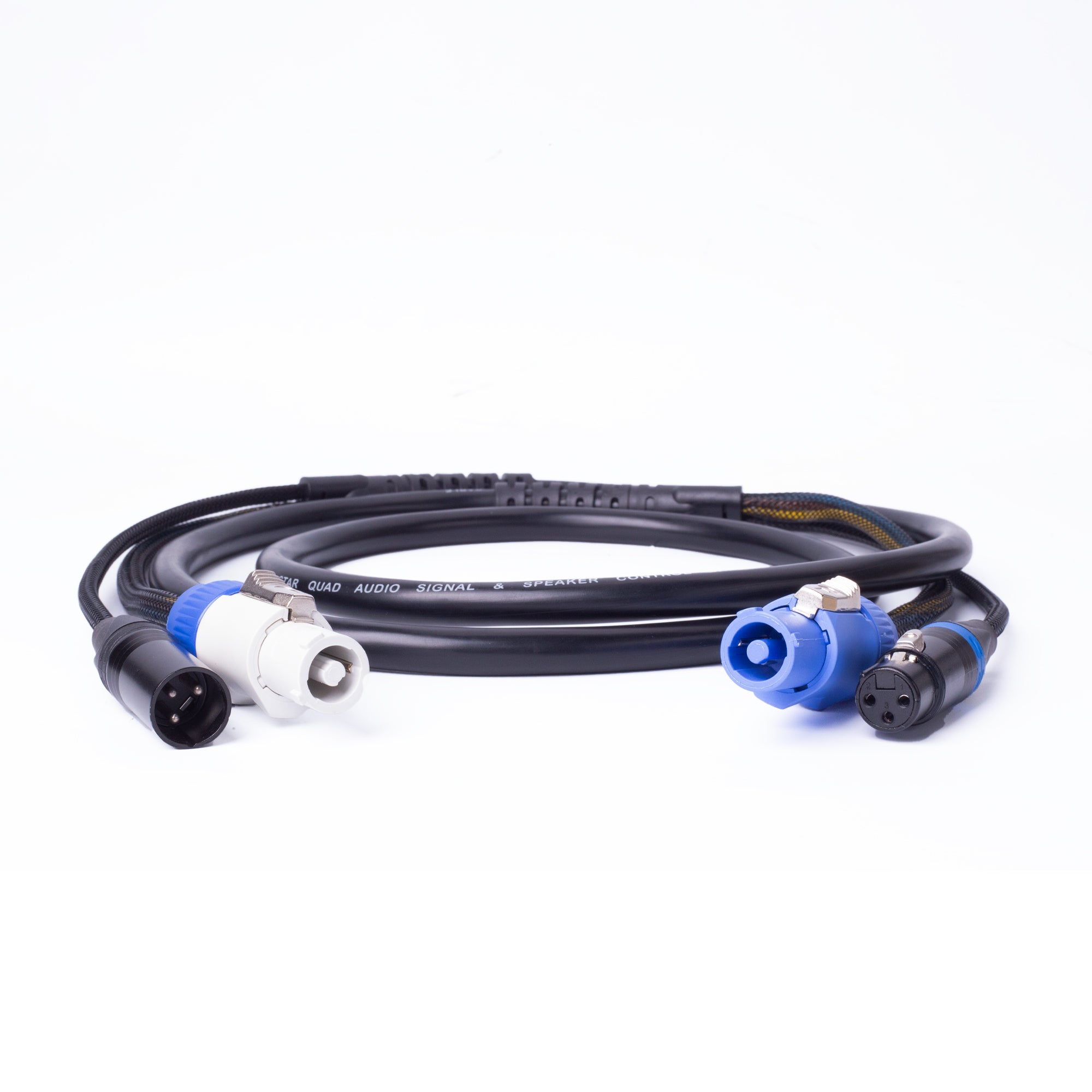 PKnight PowerCON-Compatible Power and 3-Pin XLR Combo Cable, 210cm Stage Lighting Power + DMX Signal Hybrid Cable for Traditional Fixtures, Theater, Touring and Event Setup