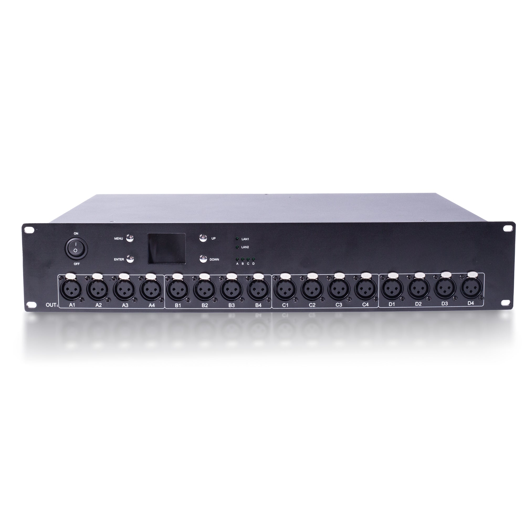 4Universe-16 DMX Interface Box, Art-Net/sACN, 256 Universes, 4-Universe Output, 16 Opto-Isolated DMX512 Ports