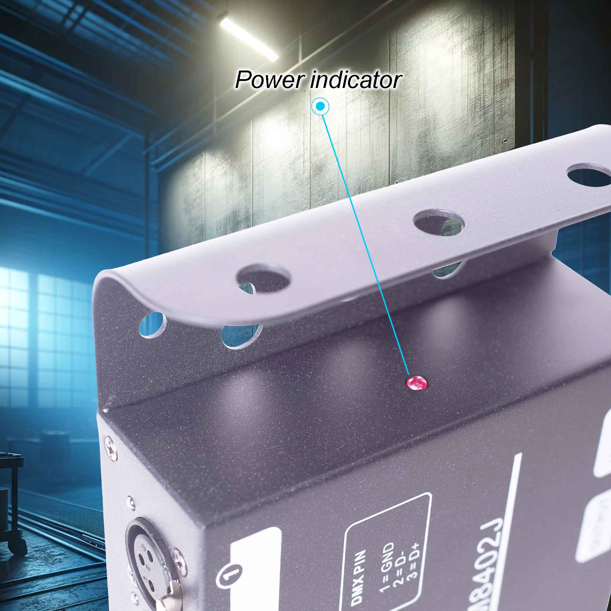 PKnight 4-Channel DMX and RDM Signal Splitter with Optical Isolation and PowerCON Linking Signal Amplifier Distributor for Stage Lighting