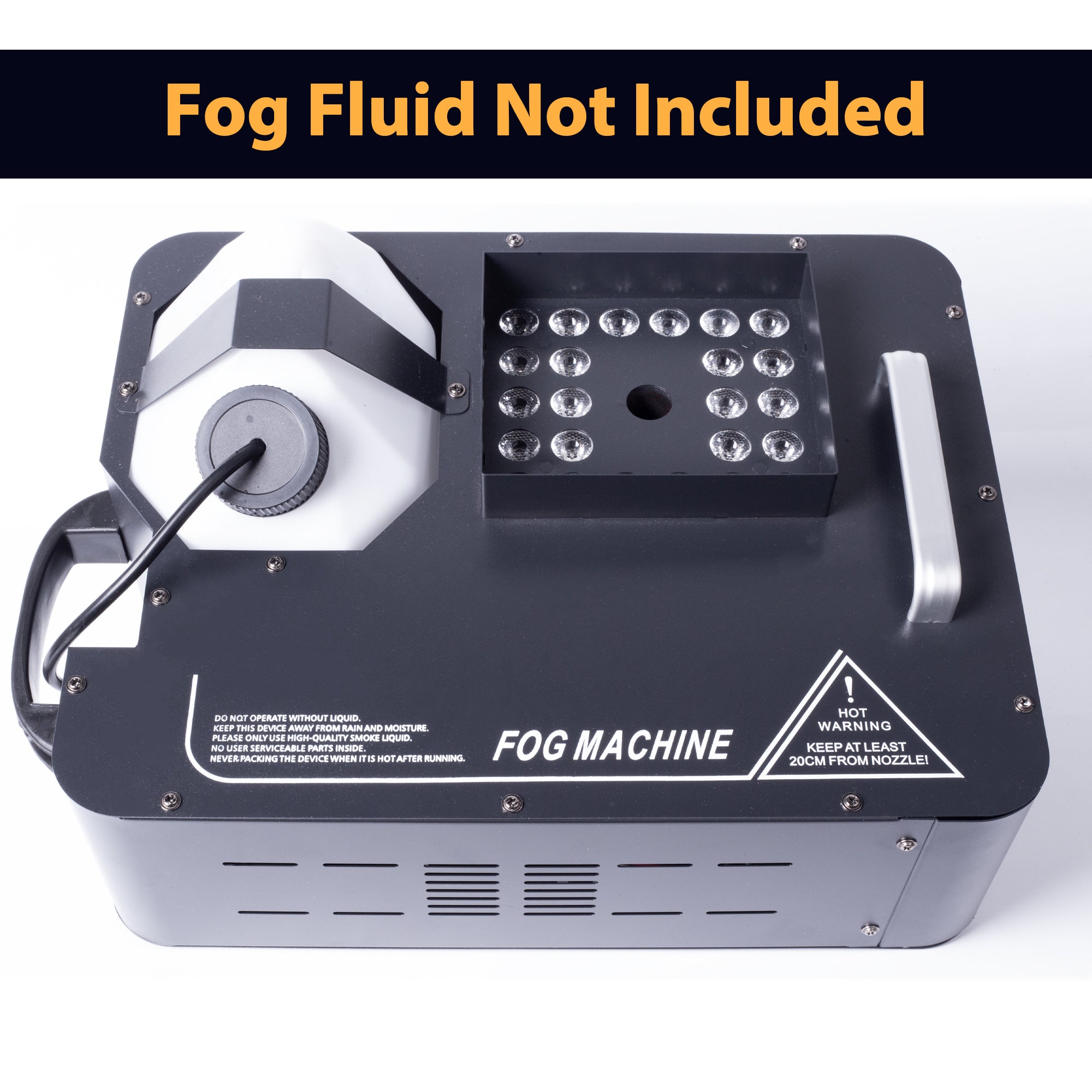 1500W Vertical Fog Machine with RGB LED Lights, DMX LCD DJ Stage Fogger for Party, Club, Wedding, Fog Fluid Not Included