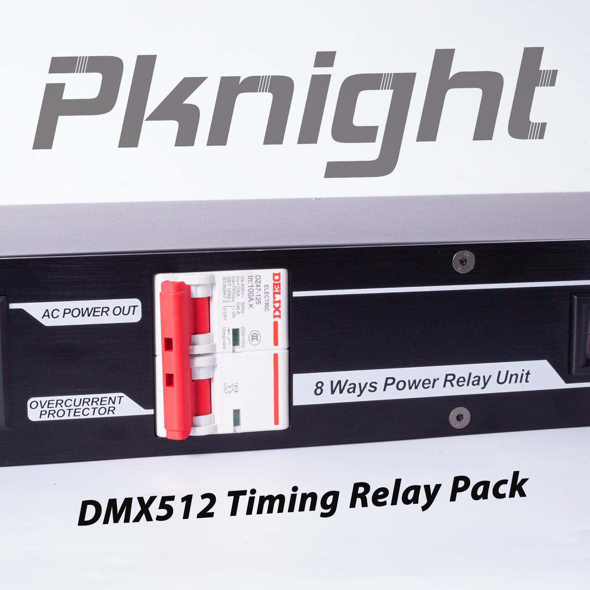 PKnight CP0802C 8-Channel Smart Power Sequencer and Intelligent Switch, 80A Power Management Controller with DMX512/RDM, RS485 and Manual Control, 19-Inch 1.5U Rack Mount, AC 90-240V for Stage Lighting and Audio Systems