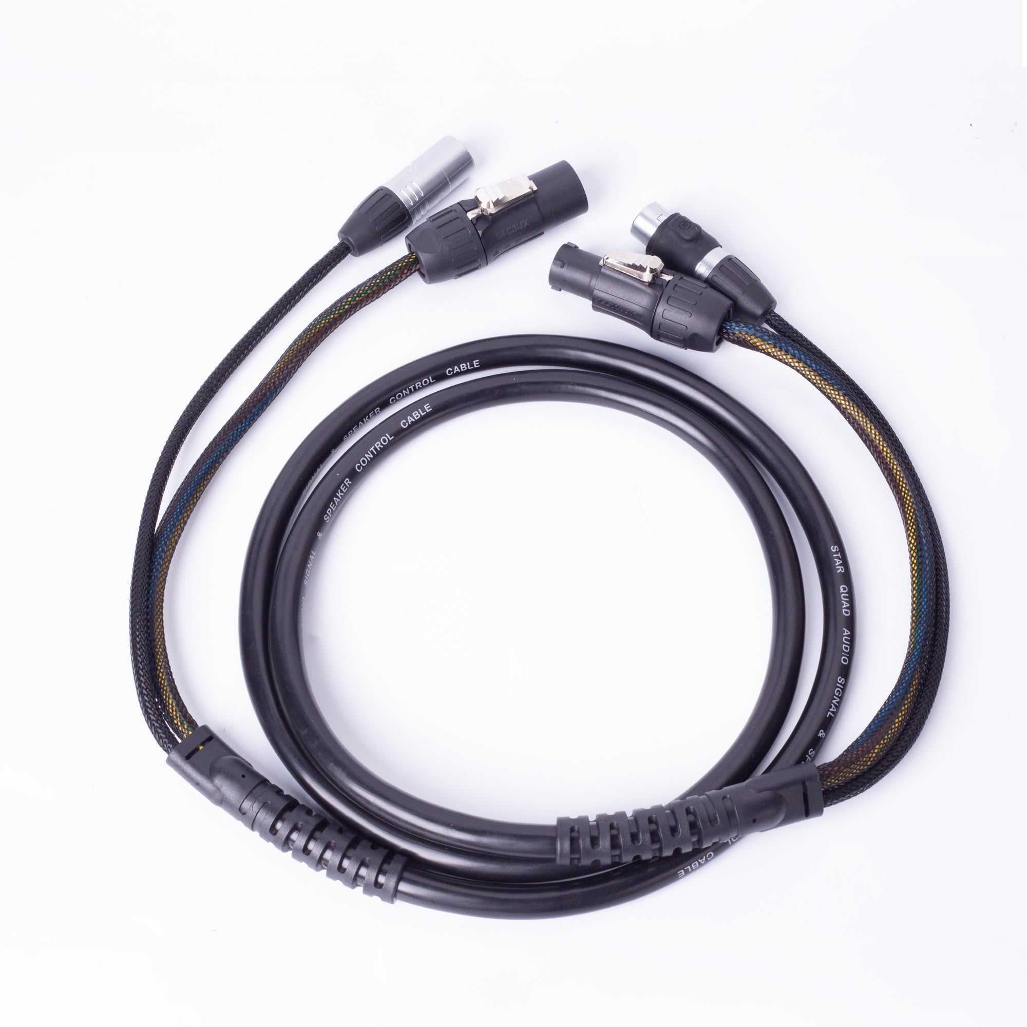 PKnight Waterproof TRUE1-Compatible Power + 3-Pin XLR Combo Cable, 208cm Hybrid Cable for Stage Lighting, Touring and Outdoor Events