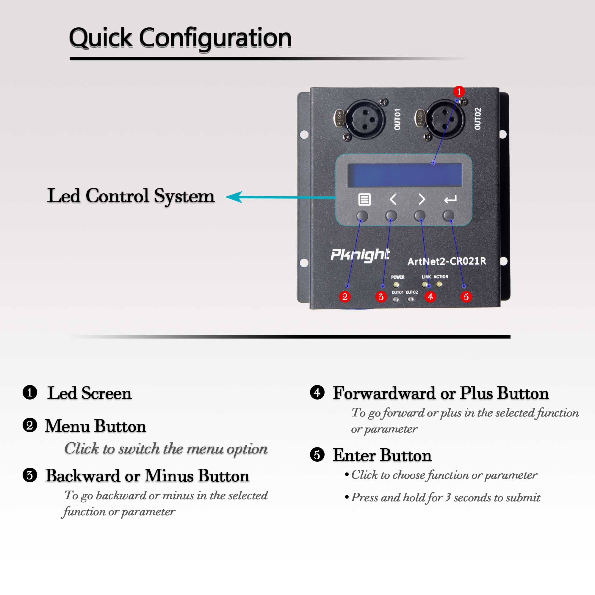 Pknight CR-Series ArtNet2 - CR021R