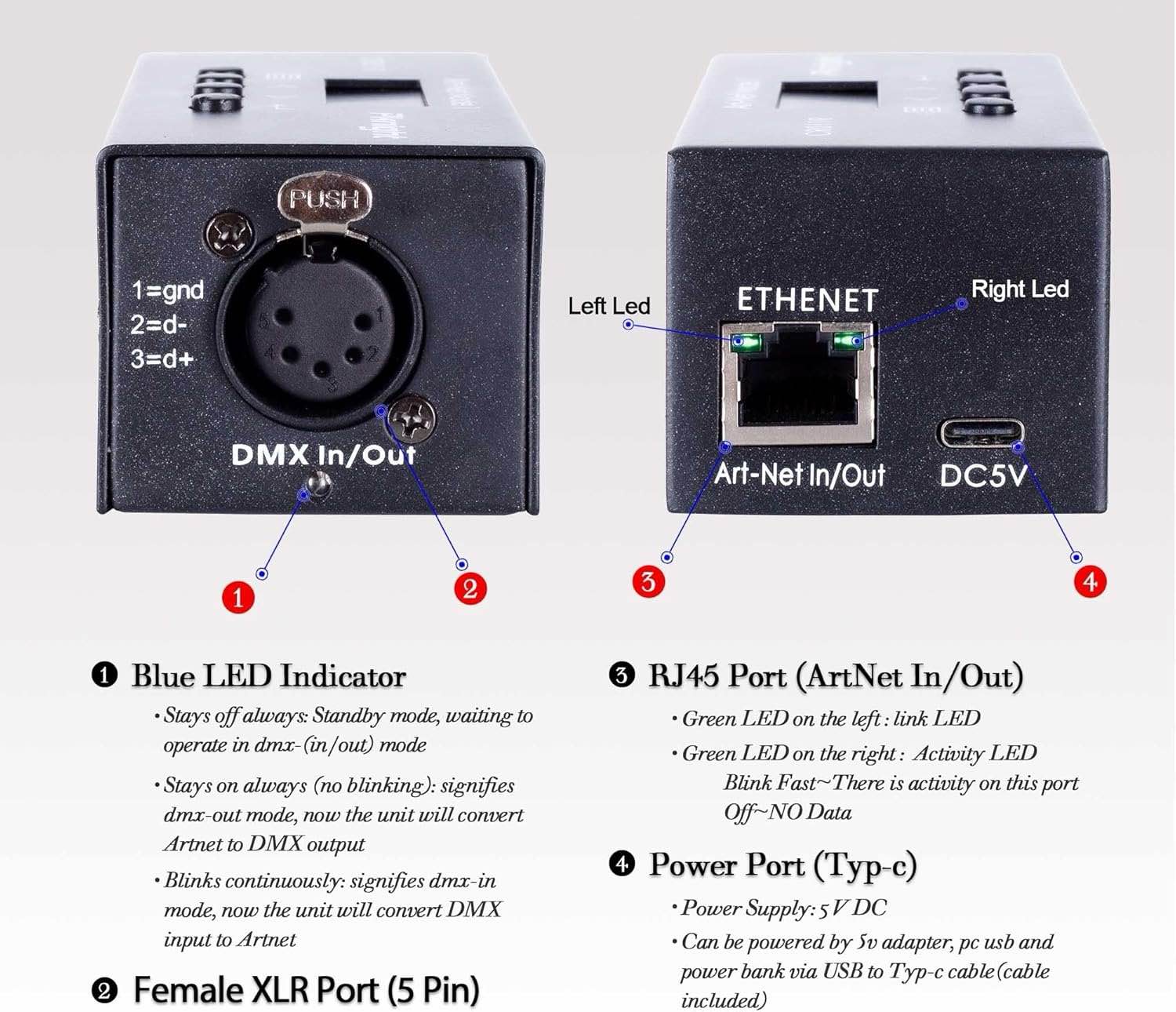 Pknight bi-directional ArtNet Controller CR011R