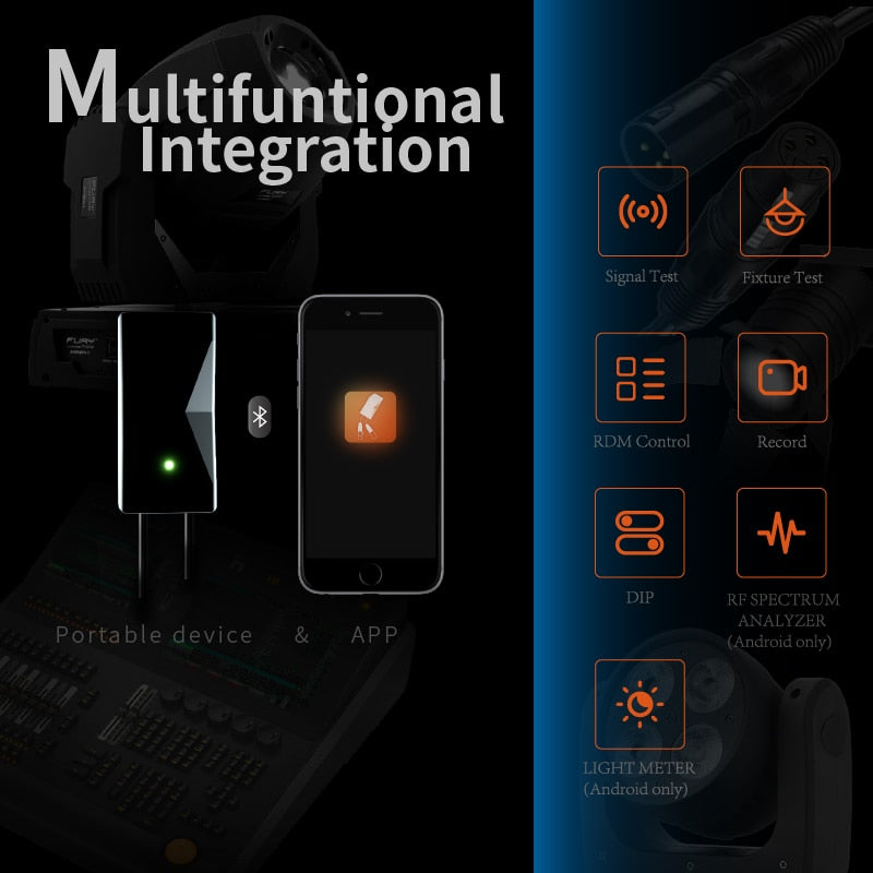 Pknight DMXelf Multifunction DMX Test Tool DMX Tester(3-pin or 5-pin)