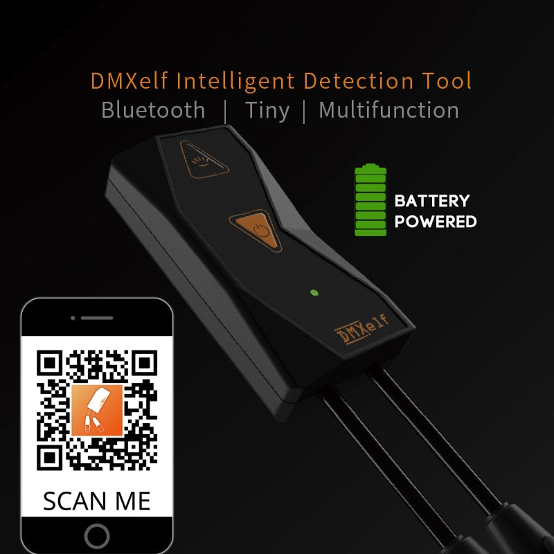 Pknight DMXelf Multifunction DMX Test Tool DMX Tester(3-pin or 5-pin)