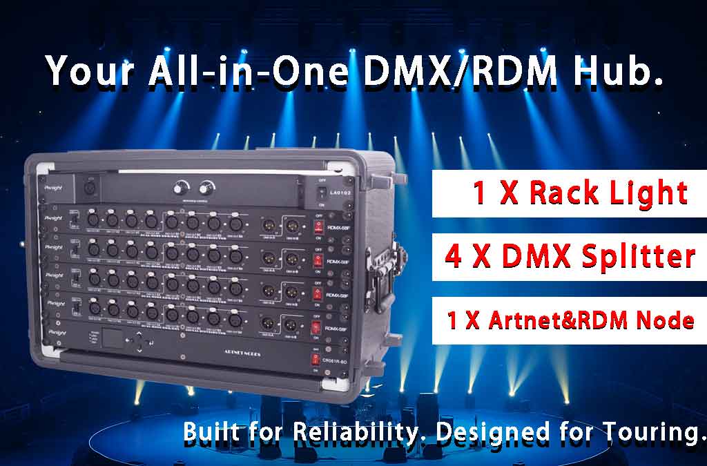 Pknight Customizable Rack-Mount DMX/RDM Distribution System | Up to 8
