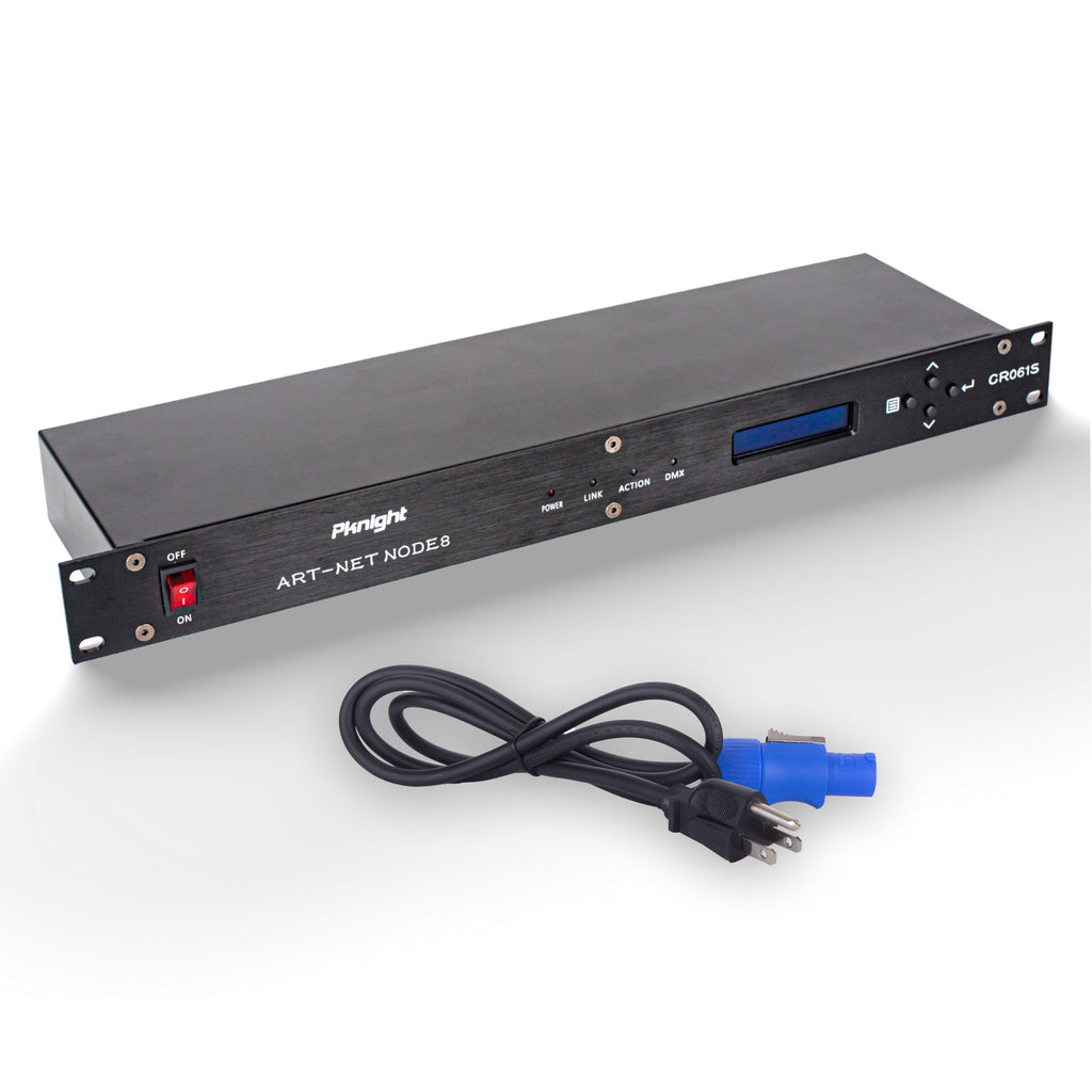 Pknight Wild de contrôleur d'éclairage Ethernet ArtNet DMX 2048, 4 tiques, montable sur botte