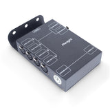 Pknight 4-Channel DMX Signal Splitter with Optical Isolation and PowerCON Linking Signal Amplifier Distributor for stage lighting