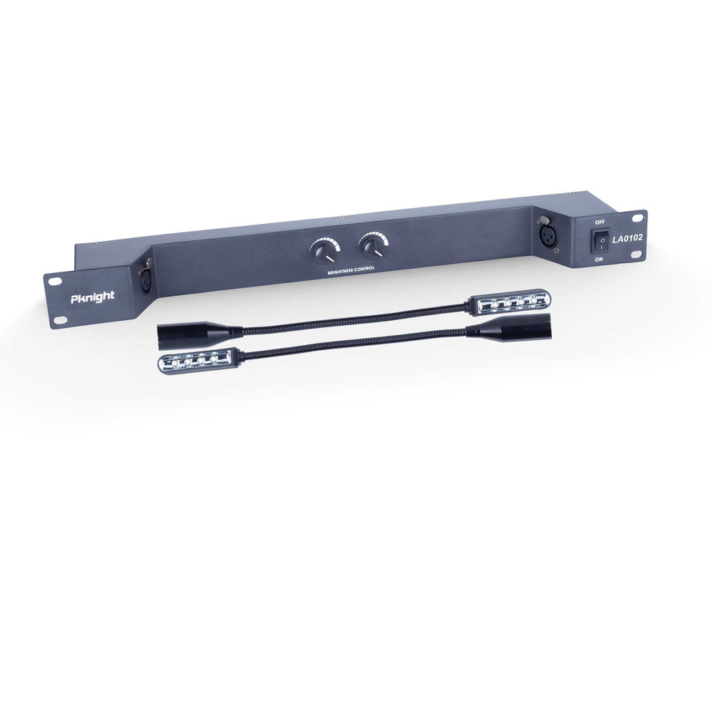 Pknight Rack-Mountable Gooseneck LED light rack light two dimmable led
