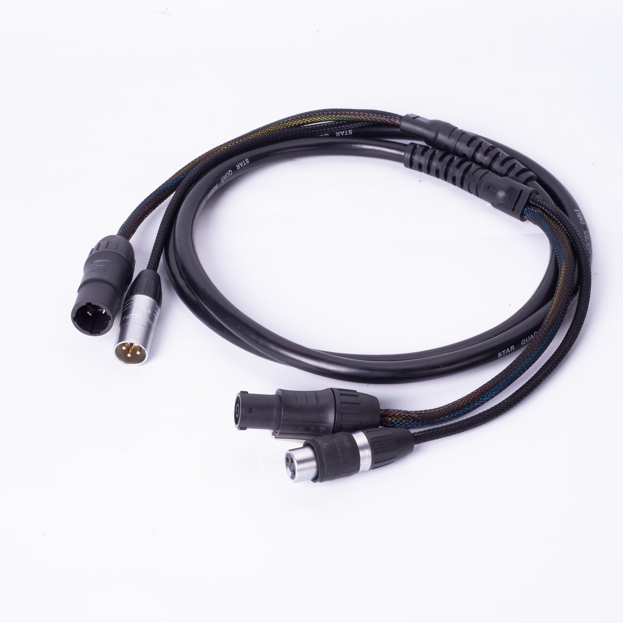 PKnight Waterproof TRUE1-Compatible Power + 3-Pin XLR Combo Cable, 208cm Hybrid Cable for Stage Lighting, Touring and Outdoor Events