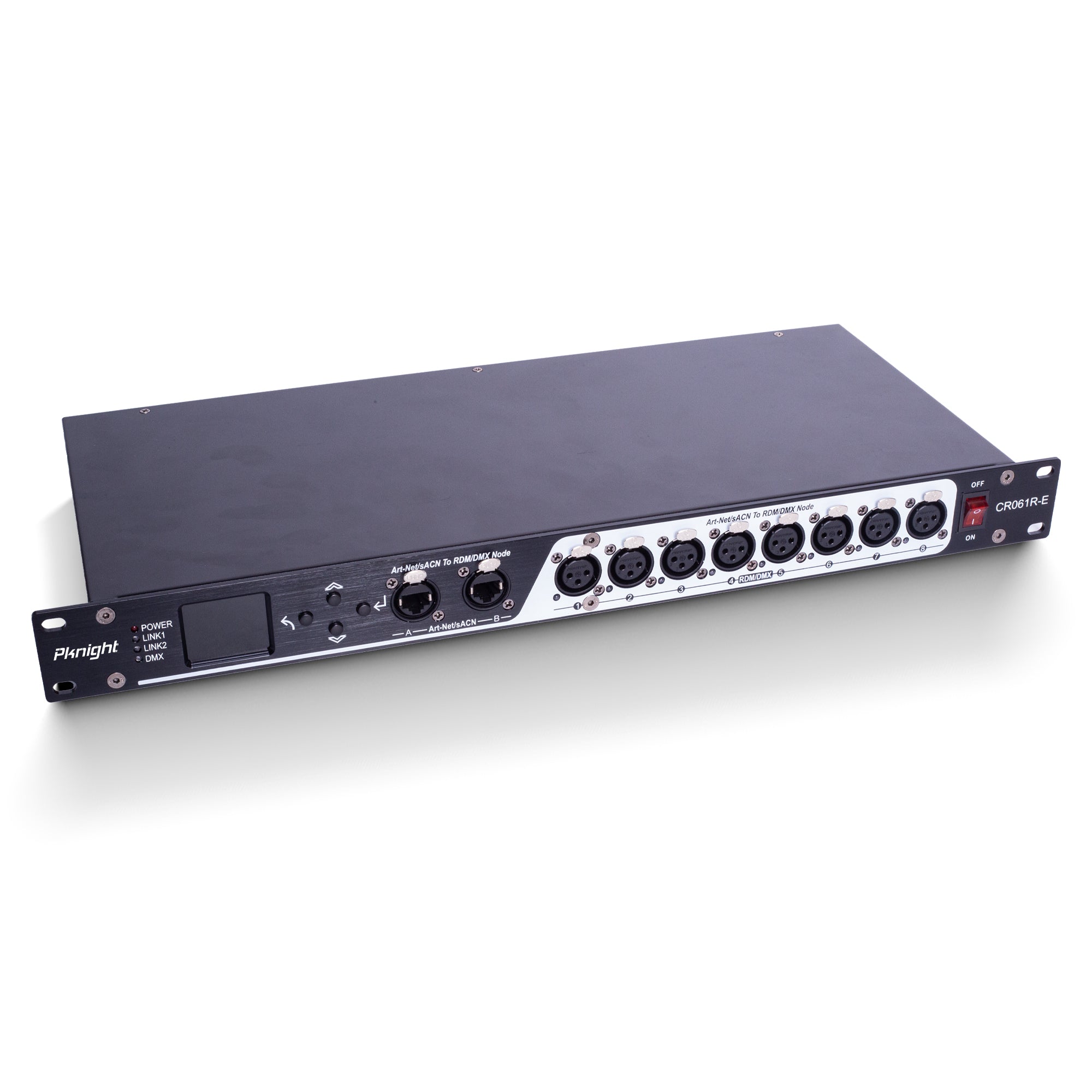 PKnight CR061R-E Art-Net/sACN to DMX512/RDM8-Port Node|Ethernet Lighting Controller|8DMXOutputs|RDM Remote Management