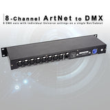 Pknight ArtNet DMX Interface, 8-Channel, 19" Rack, 1U Stage Lighting Network Control , CR061S