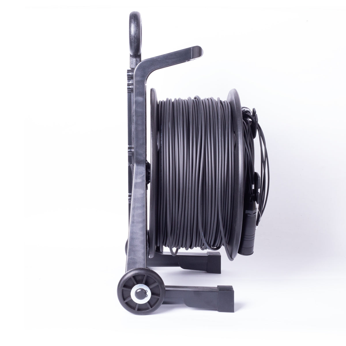 PKnight Reel-Mounted Multi-200m Core Fiber Optic Cable for Stage Lighting, DMX Fiber Converter, Broadcast, Touring and Temporary Event Signal Transmission