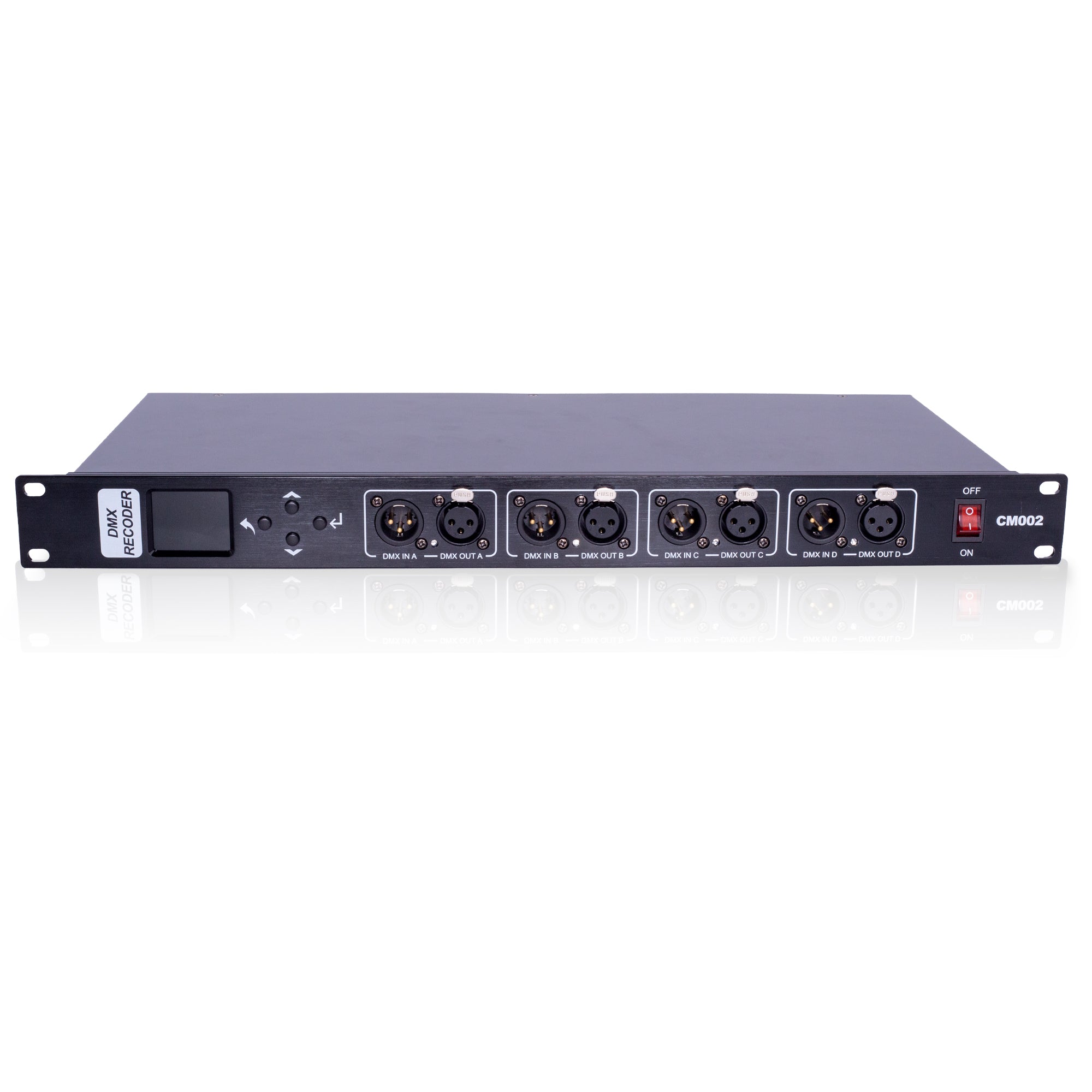 CM002 4-Port DMX512 Recorder Player, Smart Lighting Show Controller with APP Wireless Control, AudioOutput, TF Card Playback, TCP UDPRS485 Control for Stage and Event Lighting