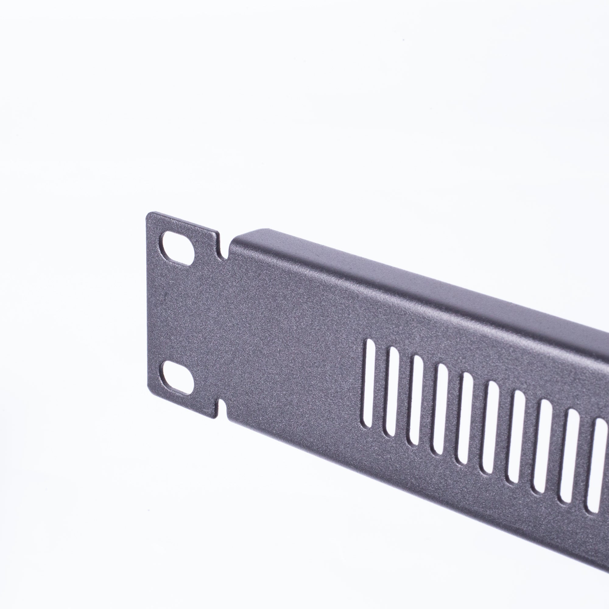 PKnight 1U 19 Inch Vented Rack Panel, Black Metal Slotted Blank Spacer for Server, Network, Audio, Lighting and AV Cabinets