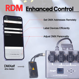 Pknight 4-channel RDM/DMX Dimmer/Switch/relay pack EU Version| Lighting Accessories