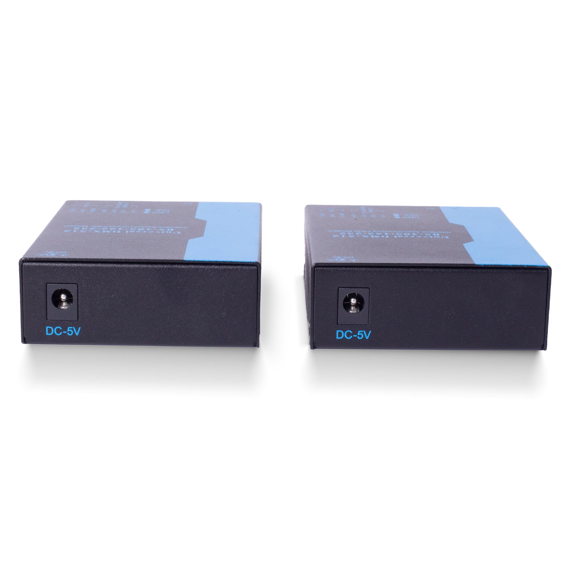 PKnight 2-Channel DMX512 Fiber Optic Extender Kit, Transmitter and Receiver Pair, 7-Pin Terminal Block, 1310nm Single/Multimode Fiber Converter for Stage Lighting Control