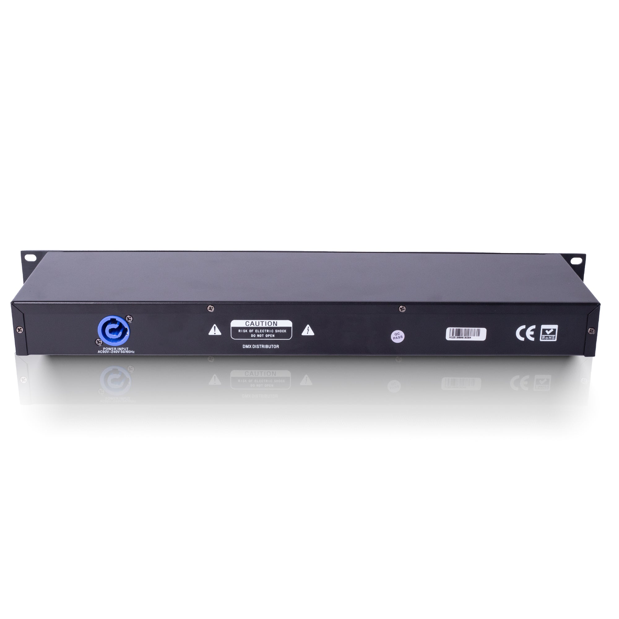 PKnight CA8802-S 8-Channel DMX Signal Amplifier, DMX512 Splitter Distributor with 8 Isolated Outputs, 1 Input and 1 Thru Output, 3-Pin XLR, 19-Inch 1U Rack Mount, AC 90-240V for Stage Lighting Control