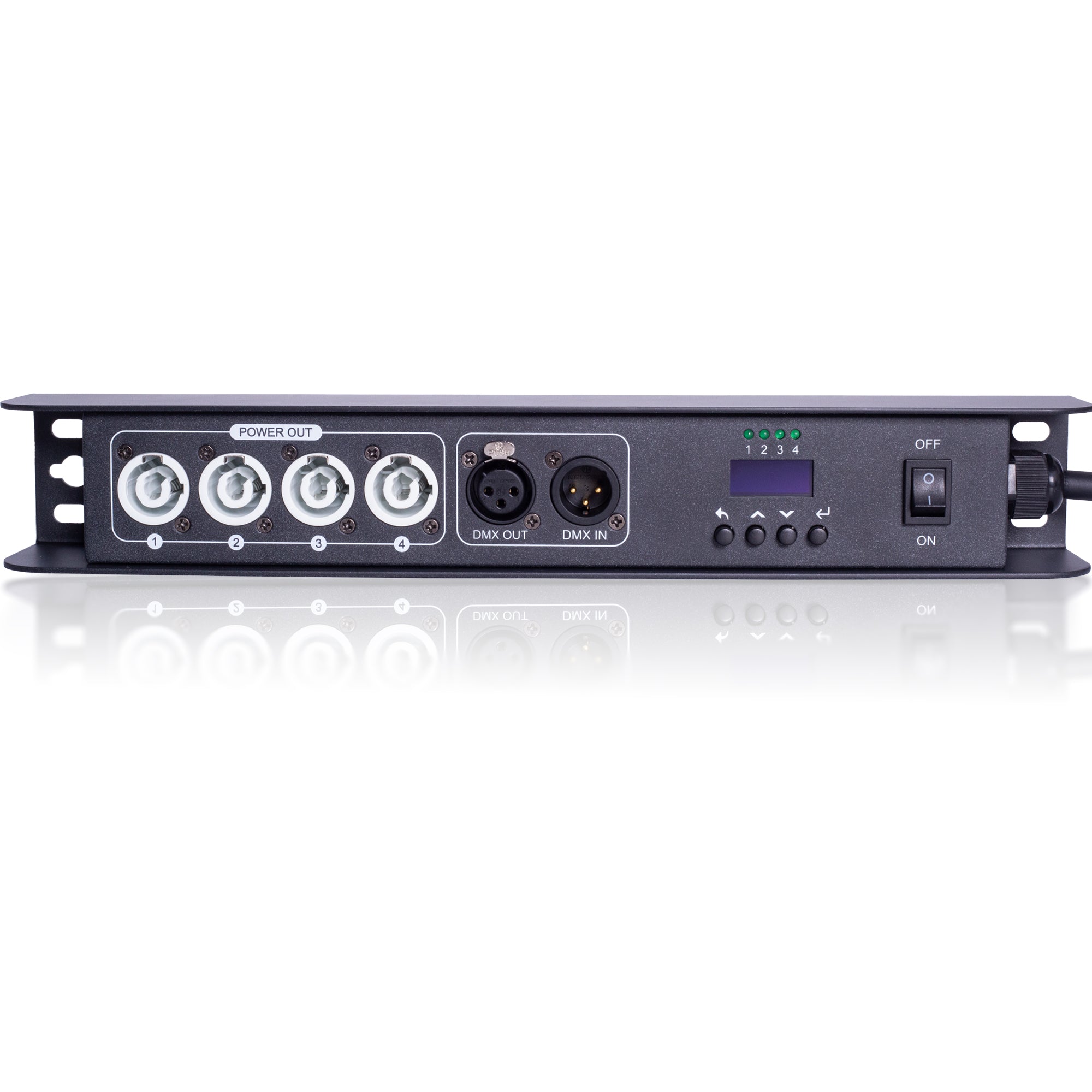 CP0402 4-Channel Power Sequencer Smart Switch, DMX512 RS485 Remote Power Controller for Stage Lighting,Audio Systems, DJEquipment and Smart Power Management
