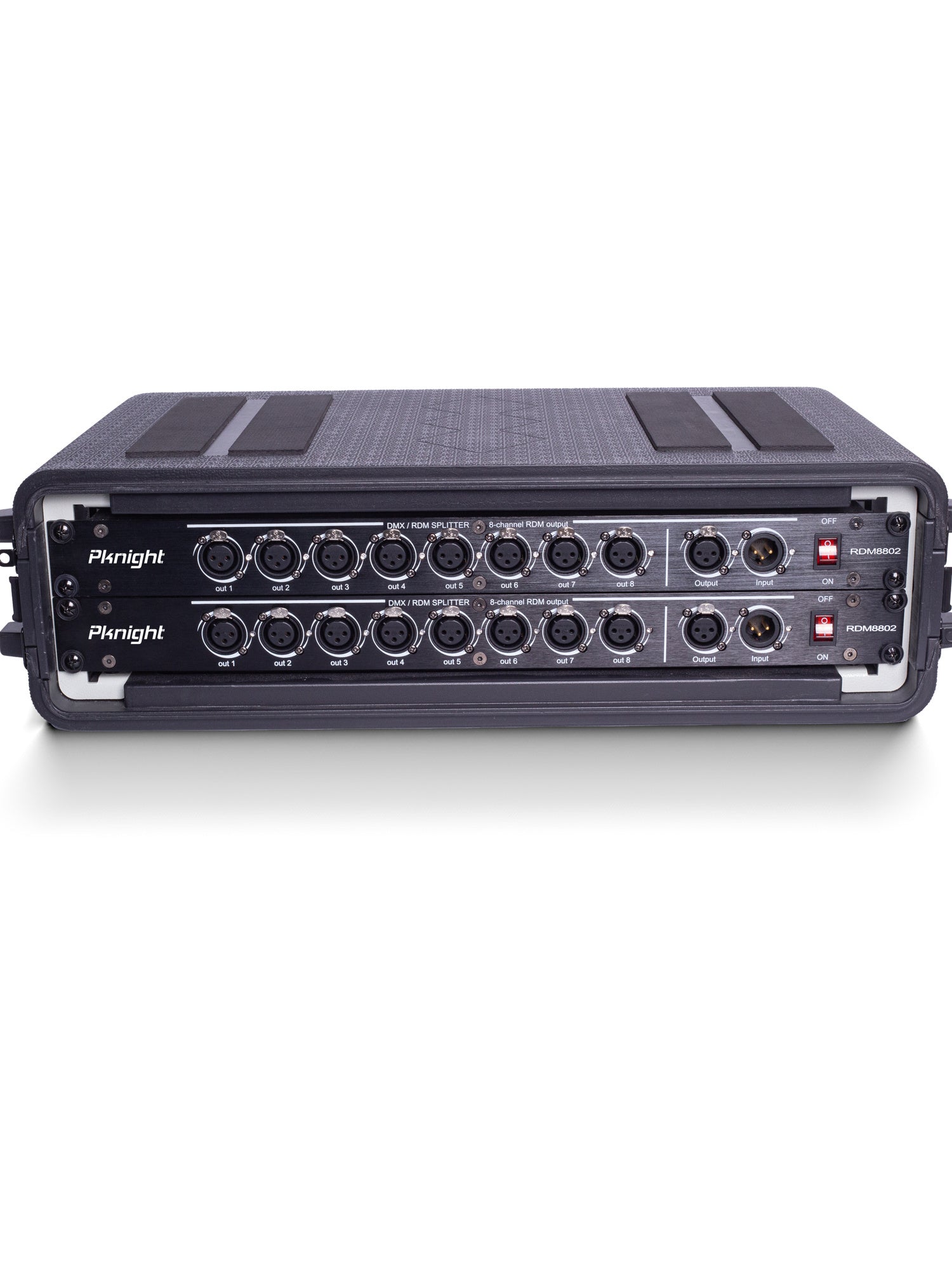 PKnight RDM8802 8-Channel DMX/RDM Splitter Distributor|1-In/8-Out DMX512 Signal Amplifier | RDMCompatible 3-Pin XLR Rack-Mount Lighting Controller