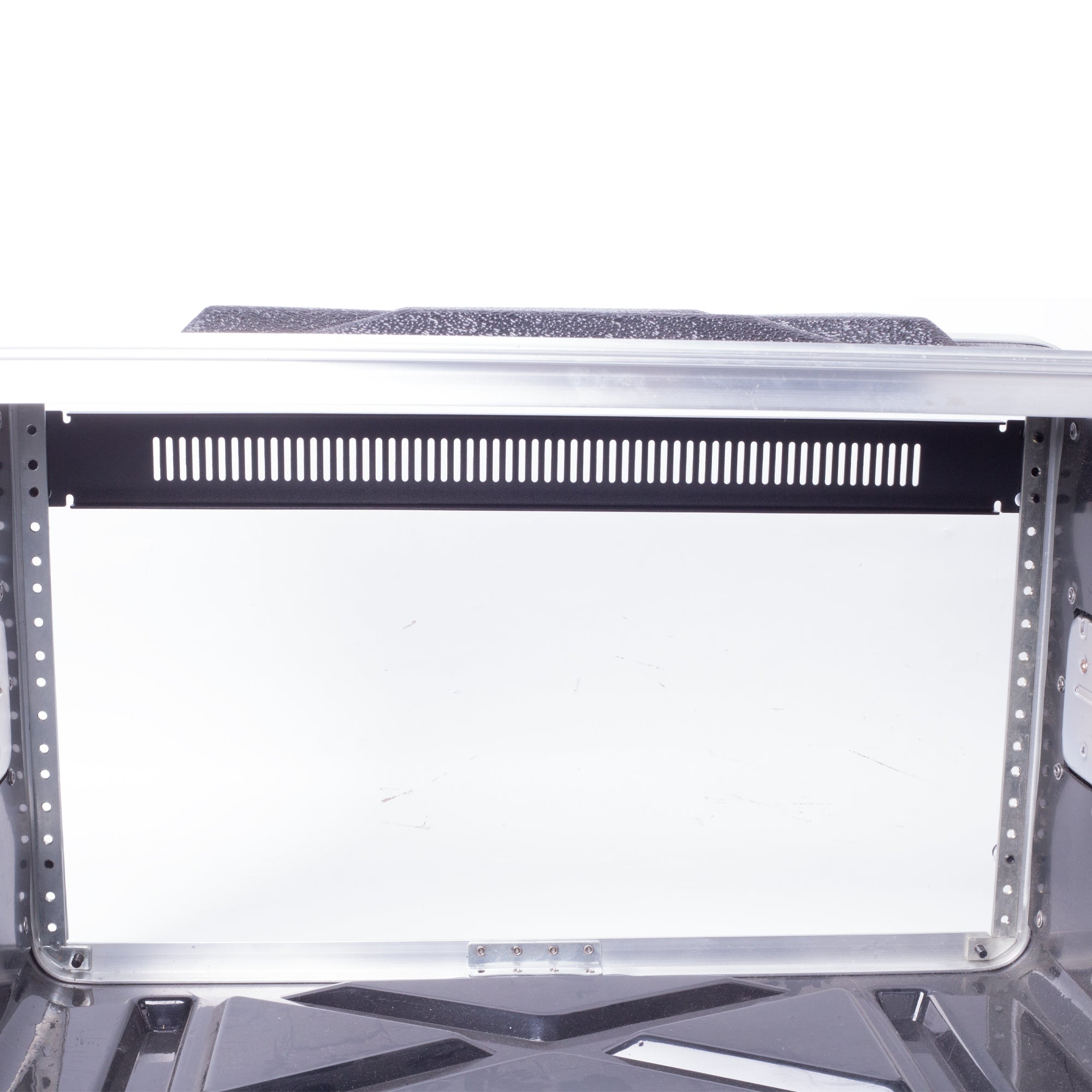 PKnight 1U 19 Inch Vented Rack Panel, Black Metal Slotted Blank Spacer for Server, Network, Audio, Lighting and AV Cabinets