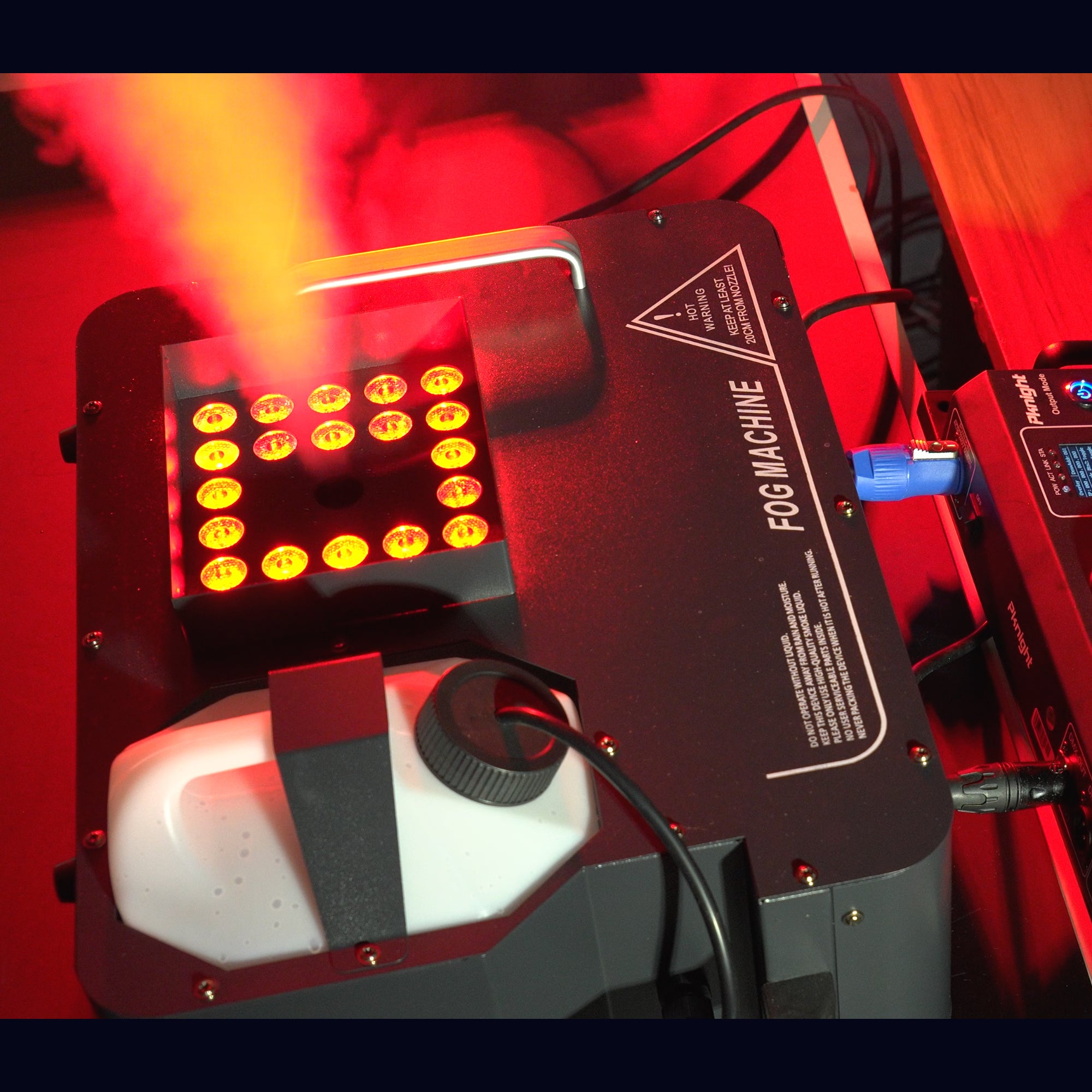 1500W Vertical Fog Machine with RGB LED Lights, DMX LCD DJ Stage Fogger for Party, Club, Wedding, Fog Fluid Not Included