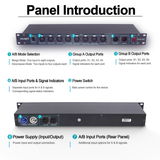 Pknight 8-Port RDM DMX Splitter with Dual Input, PowerCON Linking,Optional Isolation and Signal Amplifier Distributor for Stage Lighting RDMX-S8F
