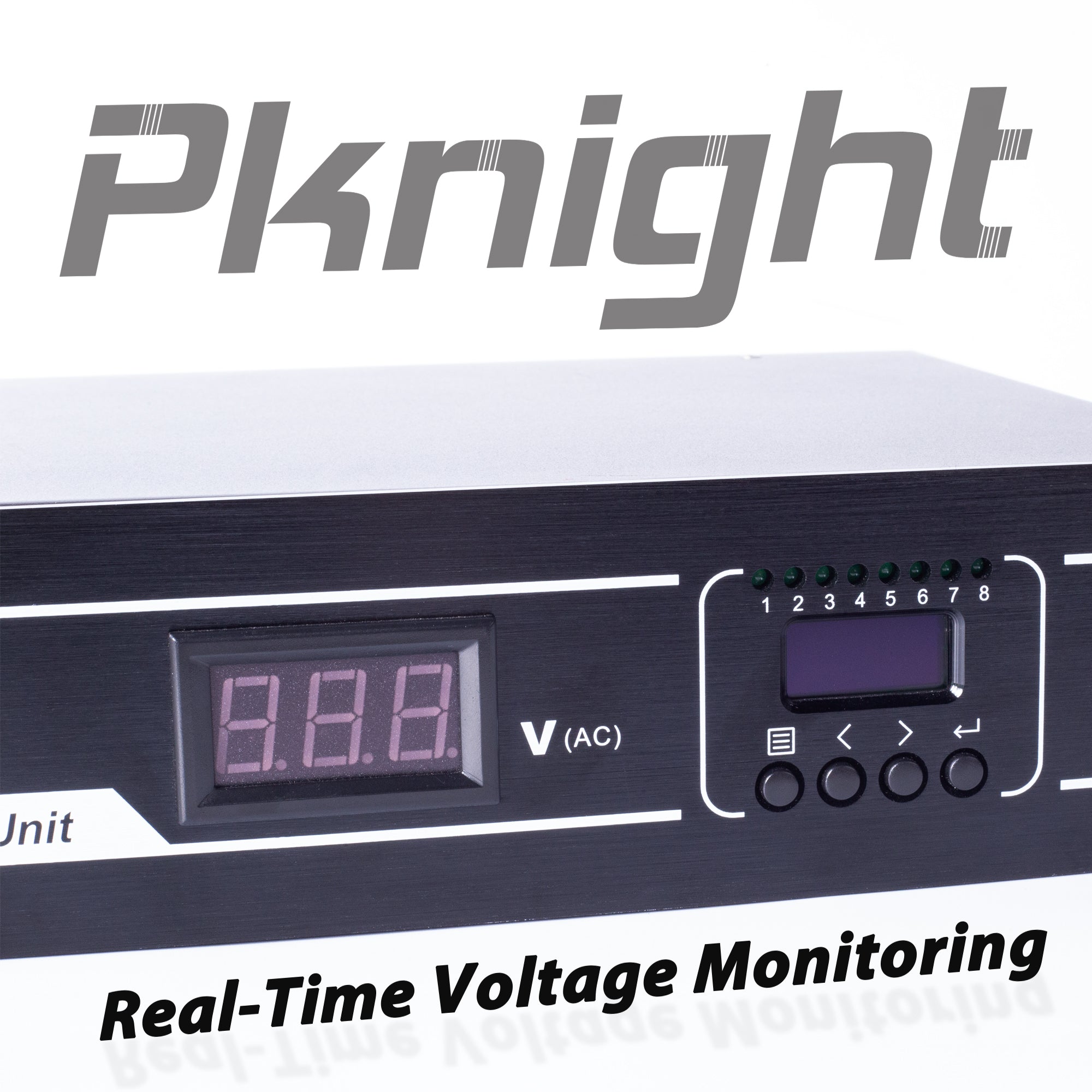 PKnight CP0802C 8-Channel Smart Power Sequencer and Intelligent Switch, 80A Power Management Controller with DMX512/RDM, RS485 and Manual Control, 19-Inch 1.5U Rack Mount, AC 90-240V for Stage Lighting and Audio Systems