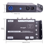 4-Channel DMX and RDM Signal Splitter with Optical Isolation and PowerCON Linking Signal Amplifier Distributor for Stage Lighting