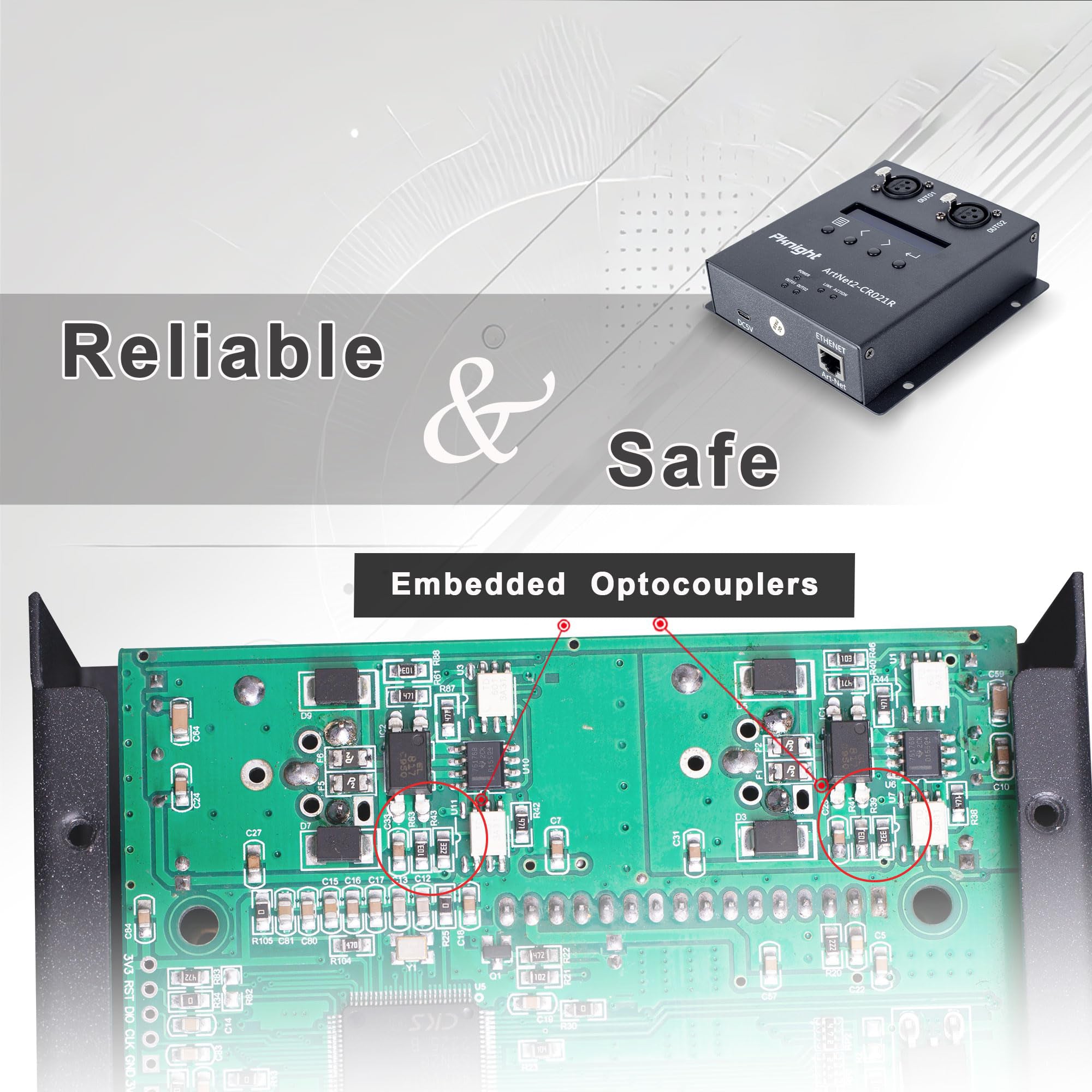 Pknight ArtNet DMX 512 Ethernet Lighting Controller Interface