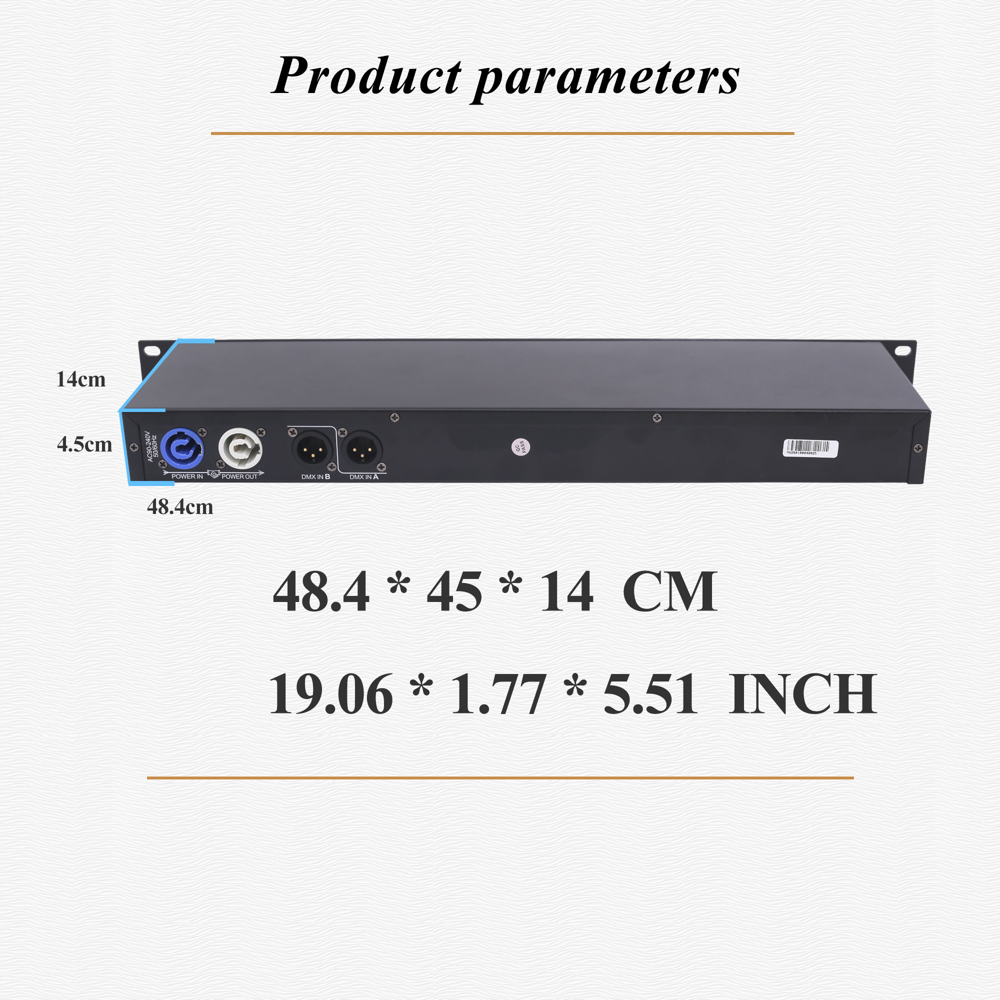 Pknight 8-Port RDM DMX Splitter with Dual Input, PowerCON Linking,Optional Isolation and Signal Amplifier Distributor for Stage Lighting RDMX-S8F