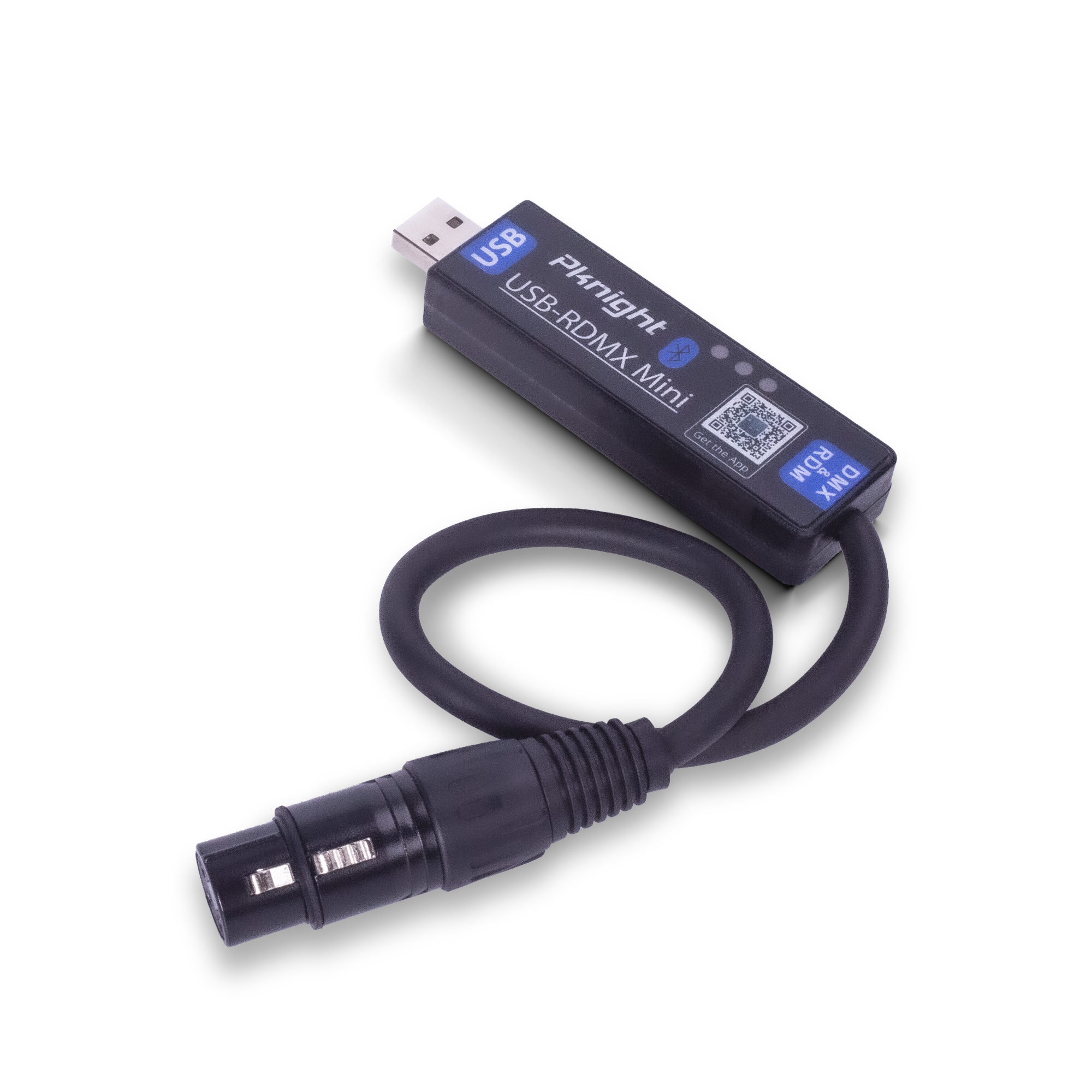 Pknight USB DMX/RDM Controller, Bluetooth DMX Address Setting Mobile App Control, Stage Light Tool for Android Only