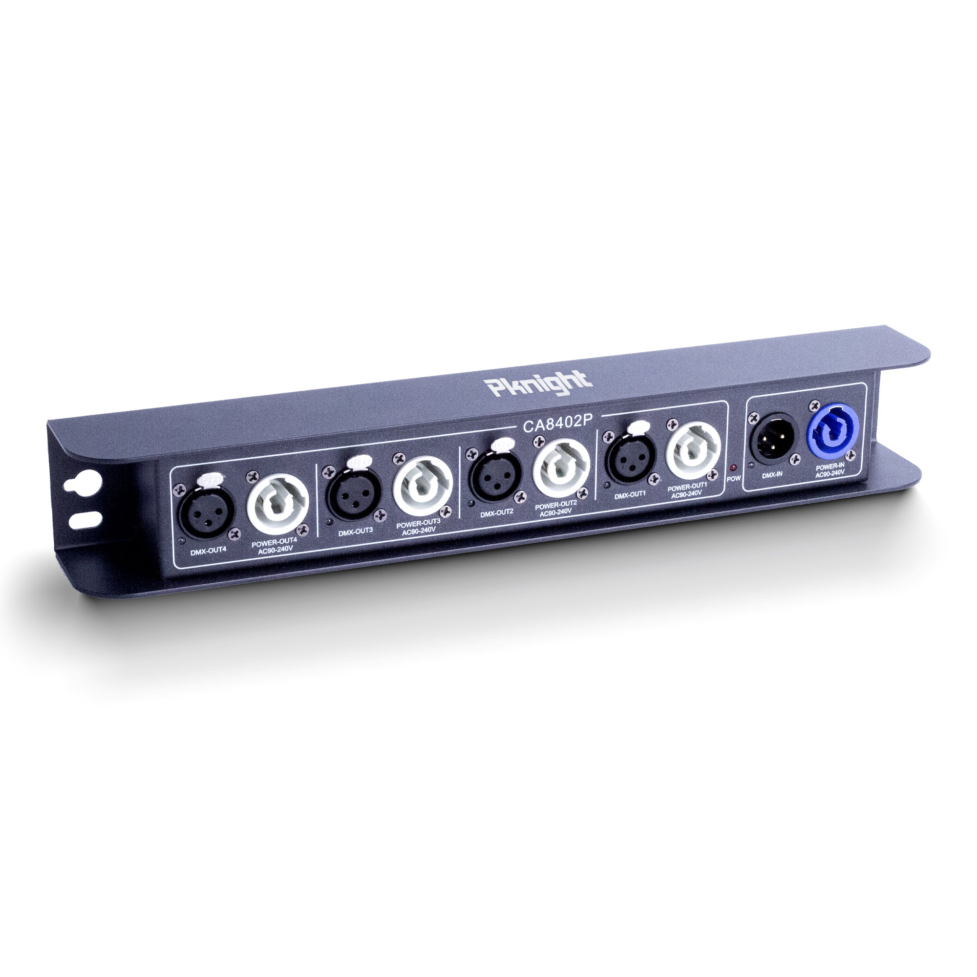 Pknight DMX512 Splitter Amplifier, 1 In 4 Out, with 4× PowerCON Lockin