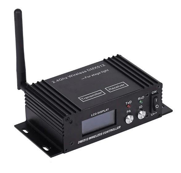 PKnight Wireless DMX Transmitter or Receiver DMX512 2.4GHz Digital Display 400 Meter Communication Distance XLR3