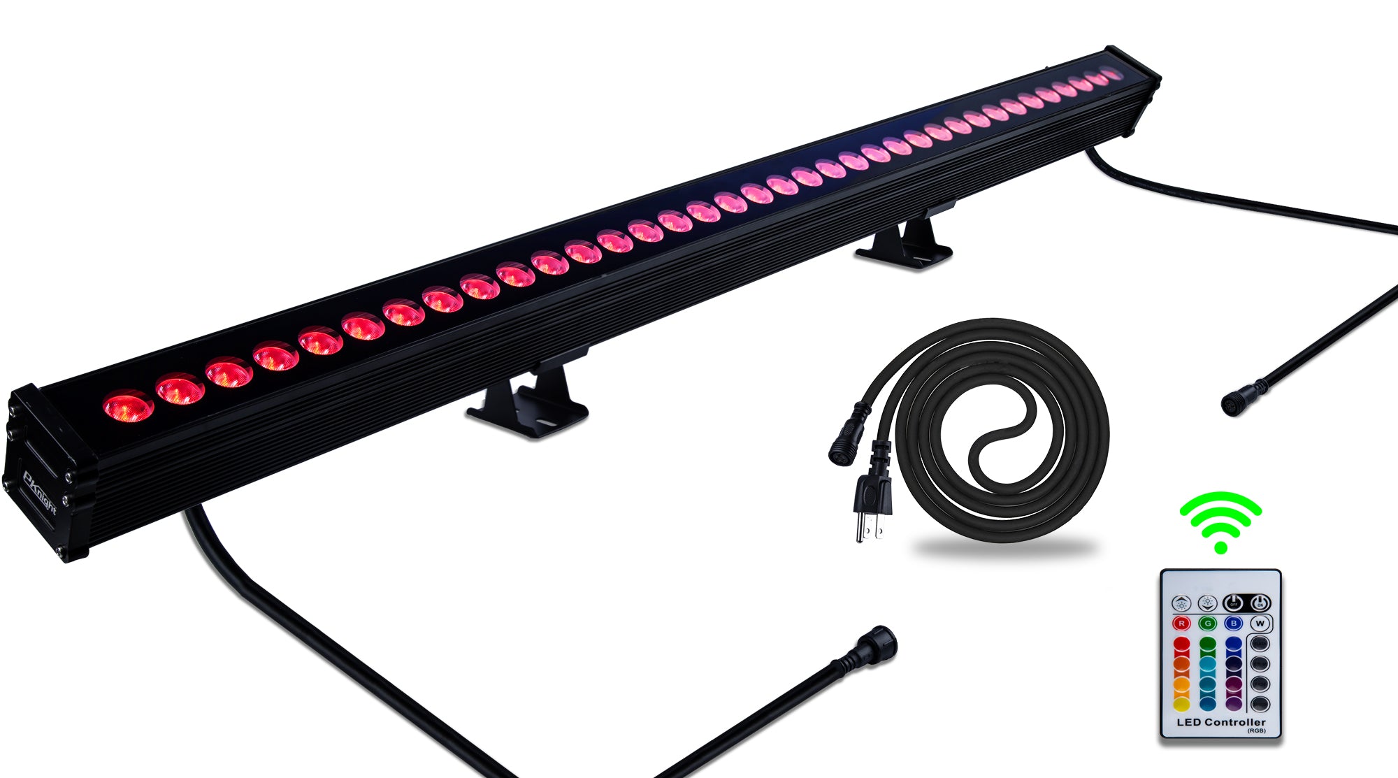 Pknight Led Linear Wall Washer Lighting Bar,108w RGB Colors Changing and Pure White ,3.2ft/40'' for Outdoor/Indoor,linkable Wall Washer Light Strip Bar for Billboard for Wall,Landscape,Building