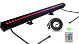 Pknight Led Linear Wall Washer Lighting Bar,108w RGB Colors Changing and Pure White ,3.2ft/40'' for Outdoor/Indoor,linkable Wall Washer Light Strip Bar for Billboard for Wall,Landscape,Building