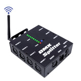 Pknight 8-Way Isolated DMX Splitter Amplifier Distributor with 2.4g wireless Transmitter