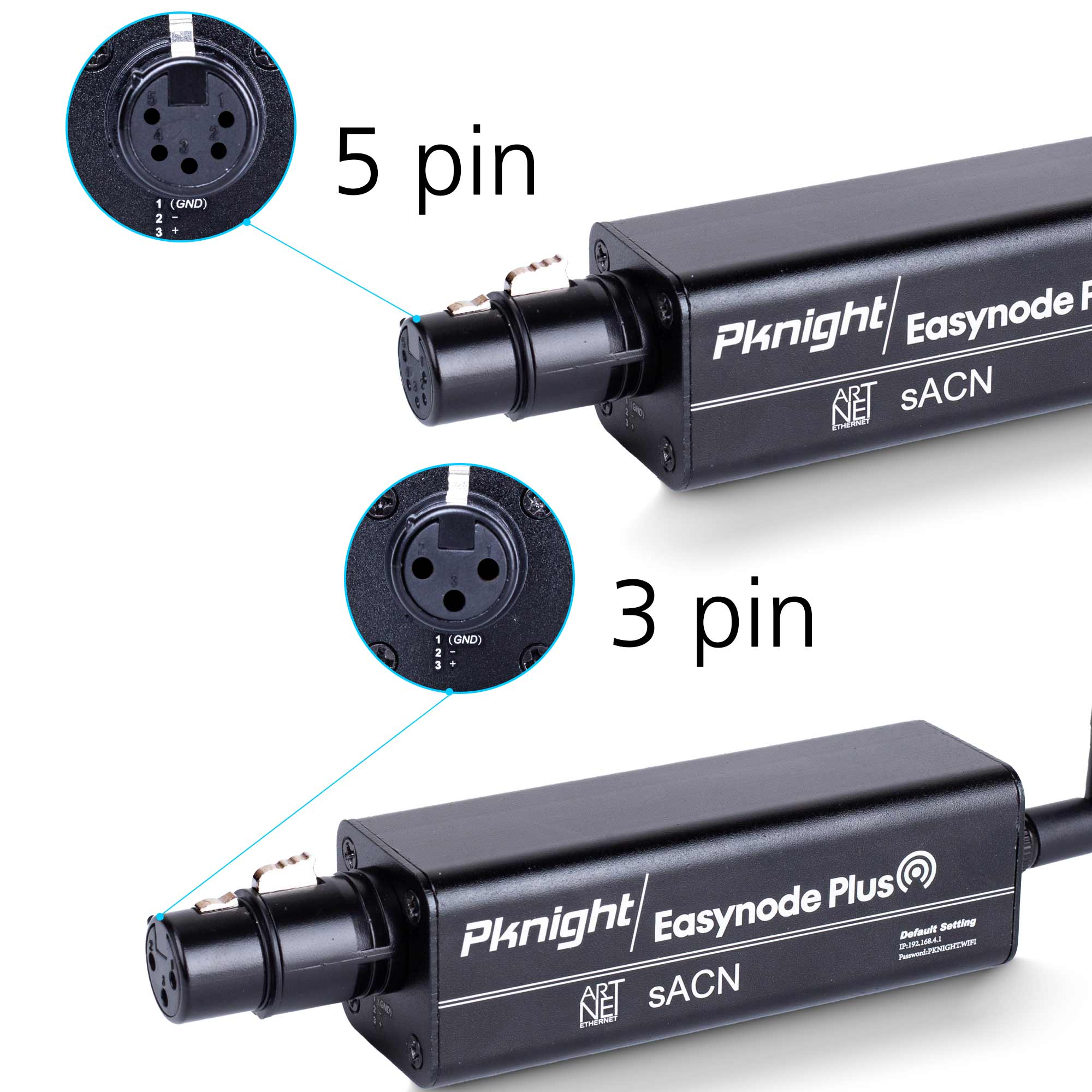 Pknight 2.4G Wireless WiFi DMX Easynode Plus Mini DMX Controller with
