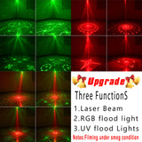 Pknight Party Stage Laser Light Cordless Rechargeable With Remote Control 120 Adjustable Patterns projector sound Activated Music Dj Lights For Ktv Club Bedroom pole Dance Xma Gift